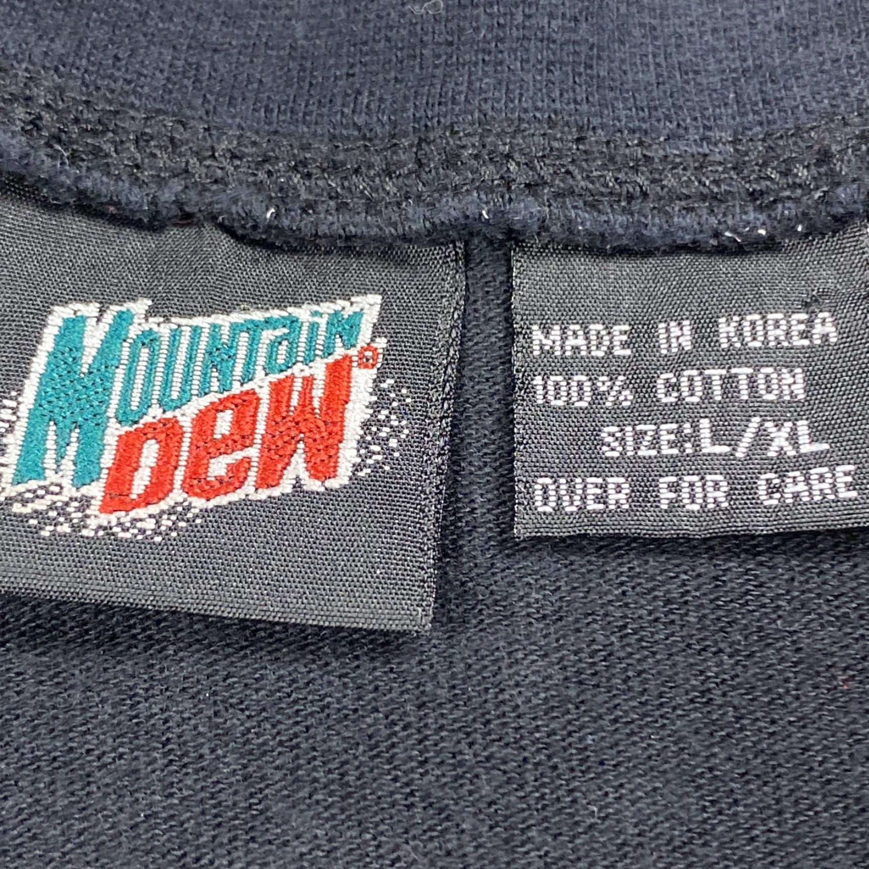 Logo 7 Vintage Mountain Dew Sweatshirt 1/4 Zip Pullover Unisex XL Black Casual Outer Shell Cotton Size US XL / EU 56 / 4 - 4 Thumbnail