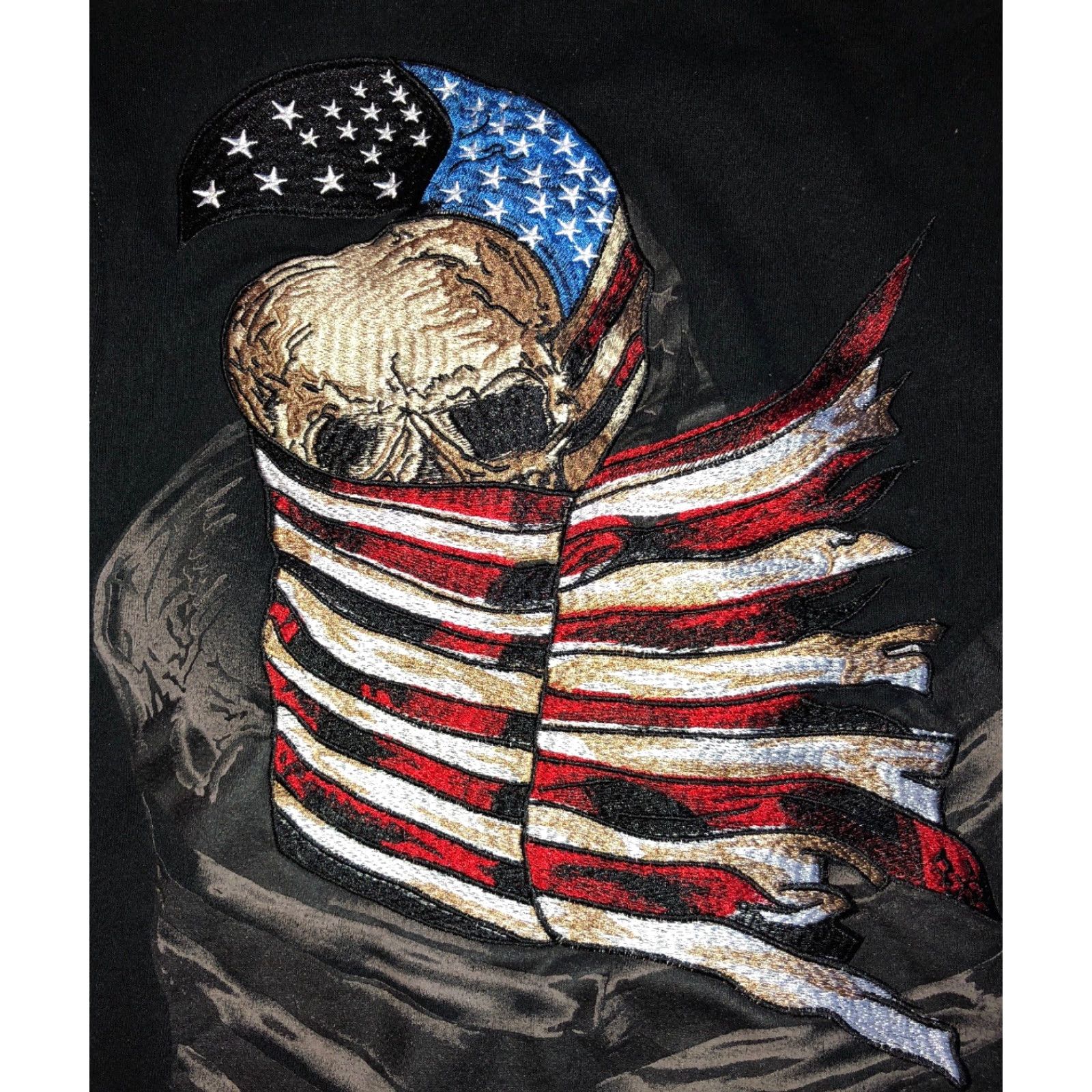Vintage RideRdie Hoodie Size M Black Embroidered America Skull Graphic Mens Size US M / EU 48-50 / 2 - 6 Thumbnail