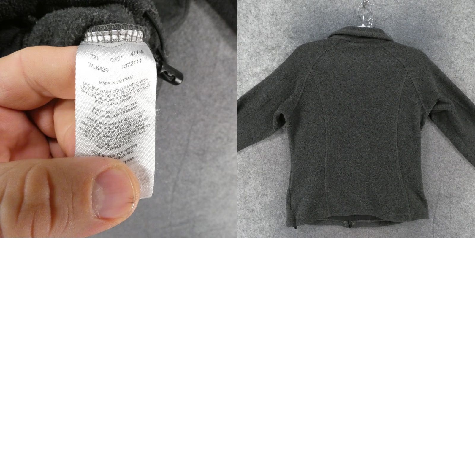 Logo 7 Columbia Jacket Womens Medium Dark Gray Zip Up Fleece Pockets w Logo Size M / US 6-8 / IT 42-44 - 9 Thumbnail