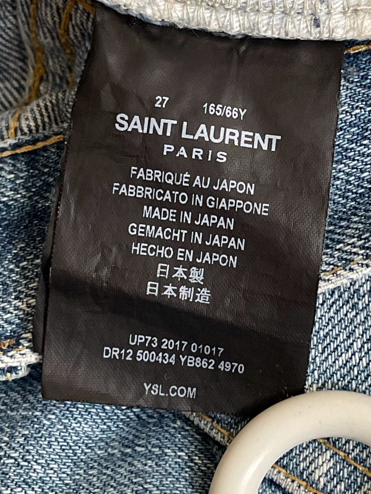 Saint Laurent Paris Saint Laurent Paris distressed denim pants Made in Japan Size 27" / US 4 / IT 40 - 9 Thumbnail