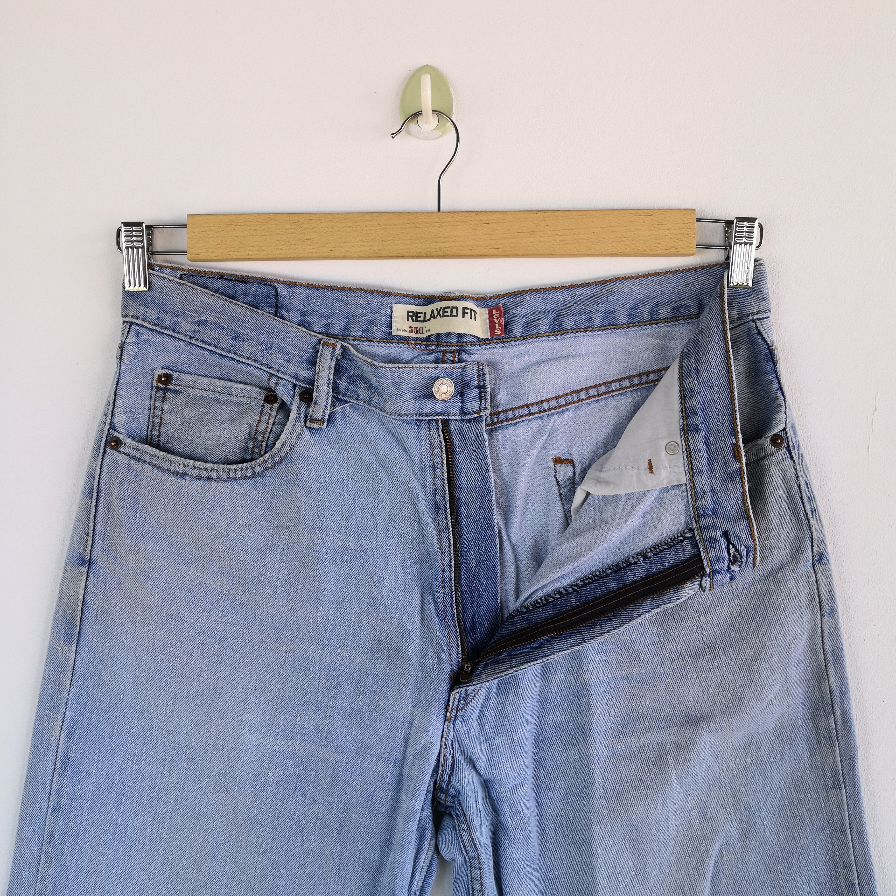 Levi's Vintage Levis 550 Sun Faded Denim Levi's Light Wash Jeans Size US 34 / EU 50 - 6 Thumbnail