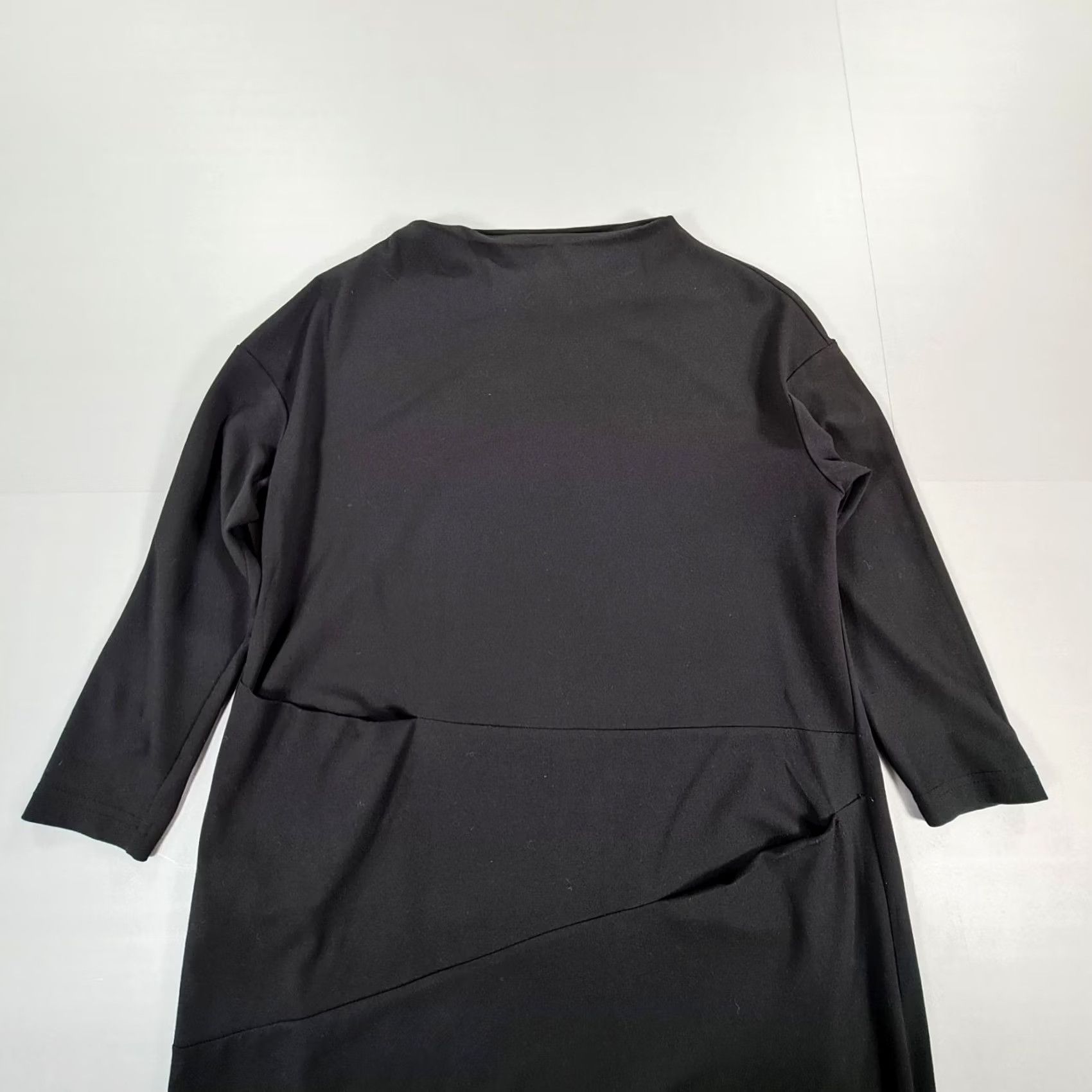 Vintage VINTAGE Sahara Dress Black Midi Long Sleeve Pockets 12 UK Women JS Size XL / US 12-14 / IT 48-50 - 3 Thumbnail