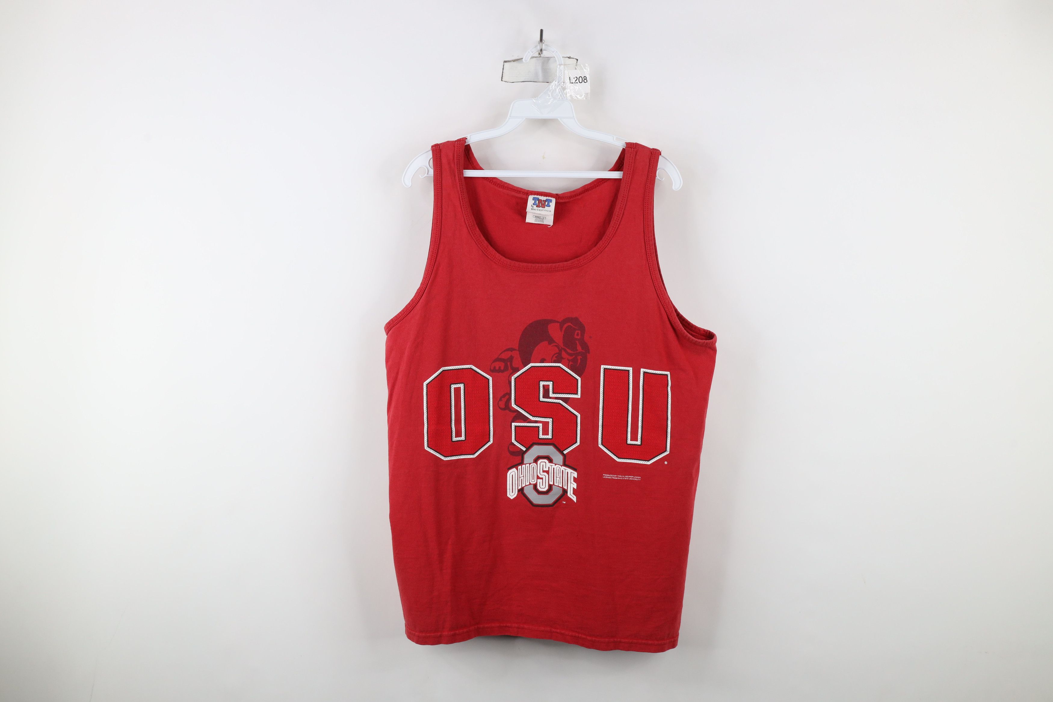 Vintage Vintage 90s Ohio State University Tank Top T-Shirt Red Size US L / EU 52-54 / 3 - 1 Thumbnail