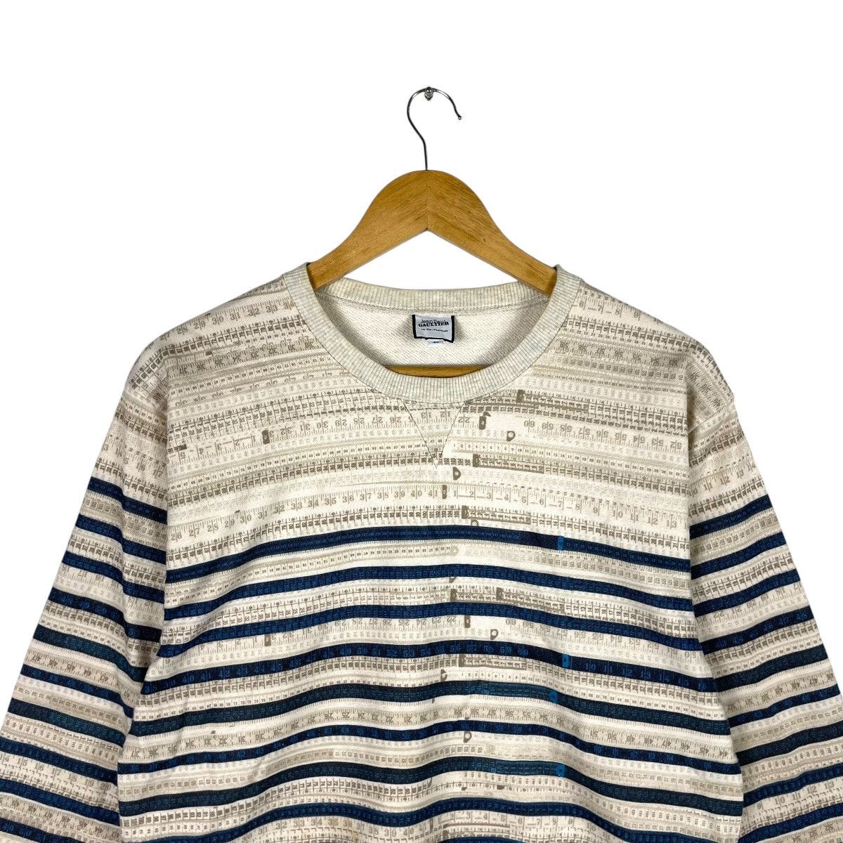 Jean Paul Gaultier 💥CROPPED JPG STRIPPED PULLOVER SWEATSHIRT Size S / US 4 / IT 40 - 3 Thumbnail
