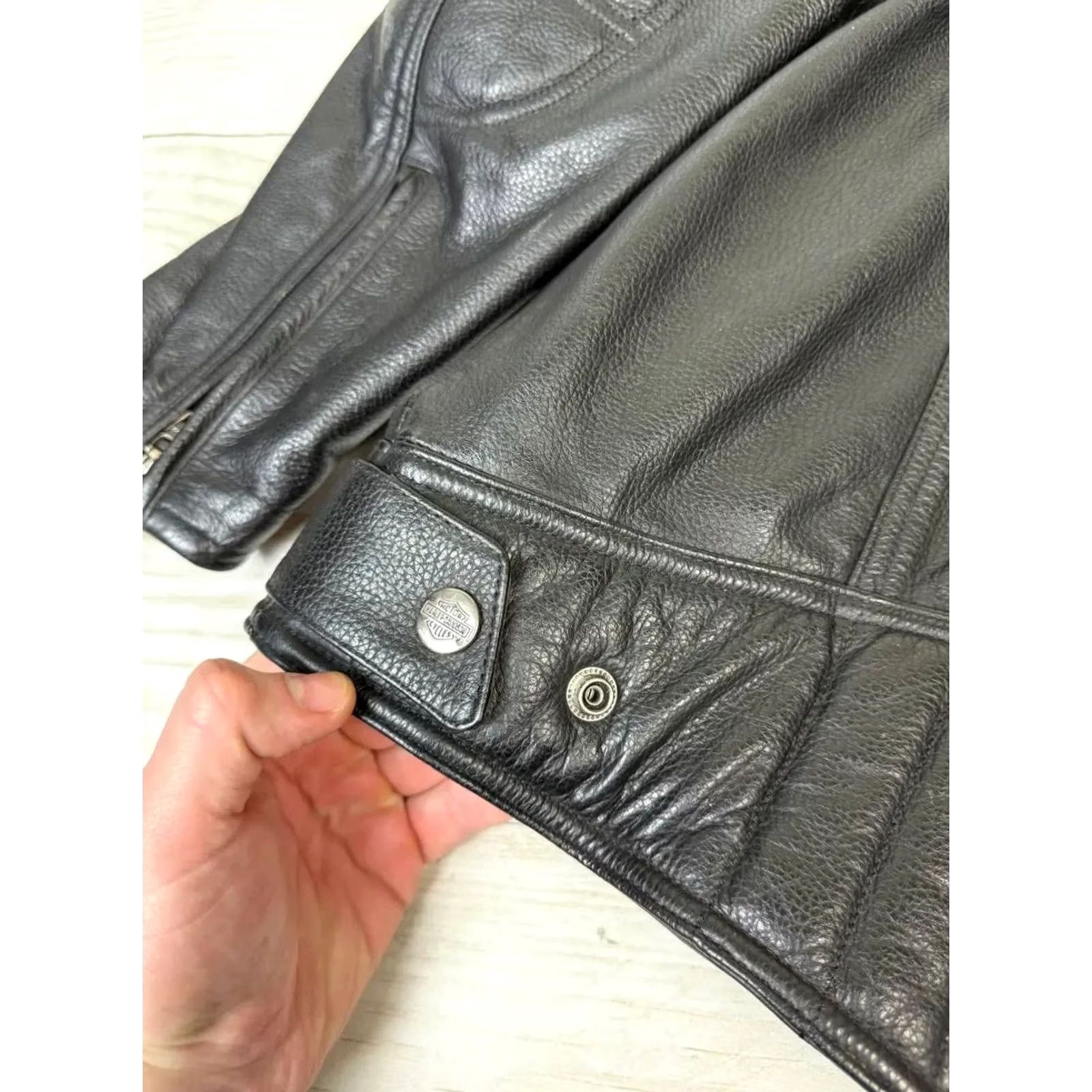 Harley Davidson VINTAGE Harley-Davidson Biker Leather Jacket Motorcycle Jacket Men 2XL Black Size US XXL / EU 58 / 5 - 6 Thumbnail