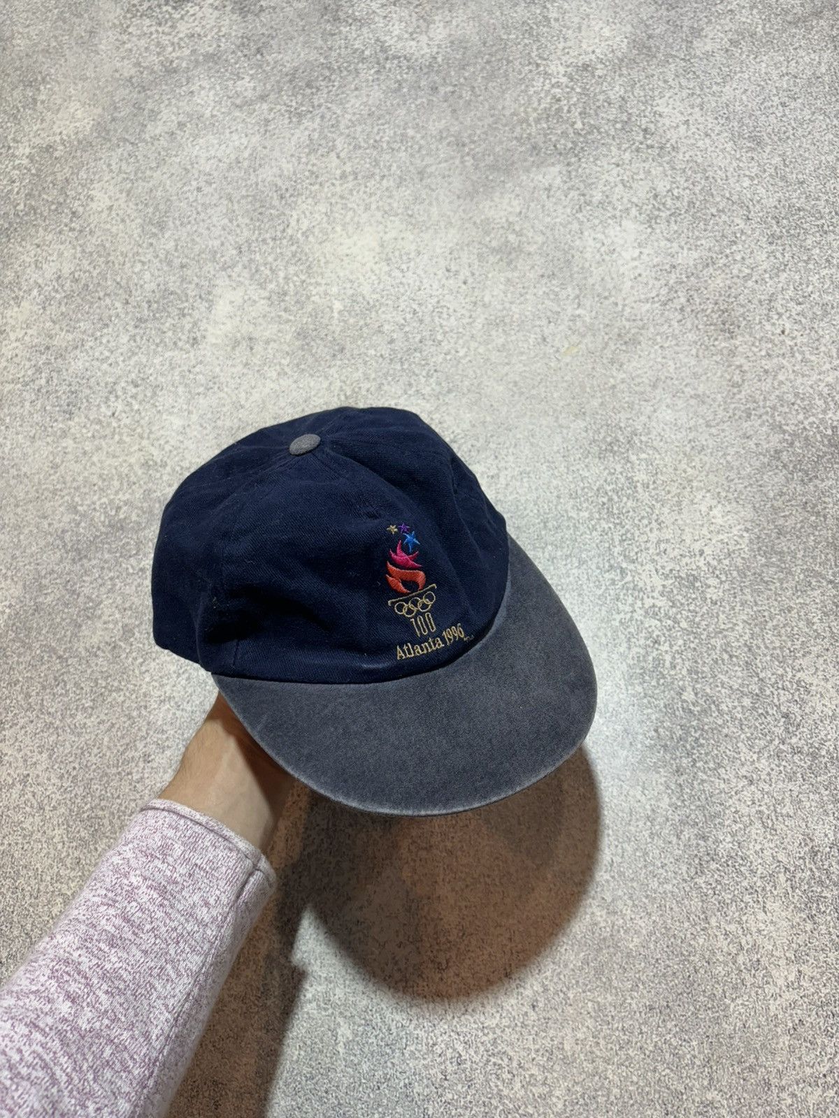 USA Olympics × Vintage NEW RARE VTG 1990s Olympics Atlanta 1996 Champion Strap Hat Size ONE SIZE - 2 Thumbnail
