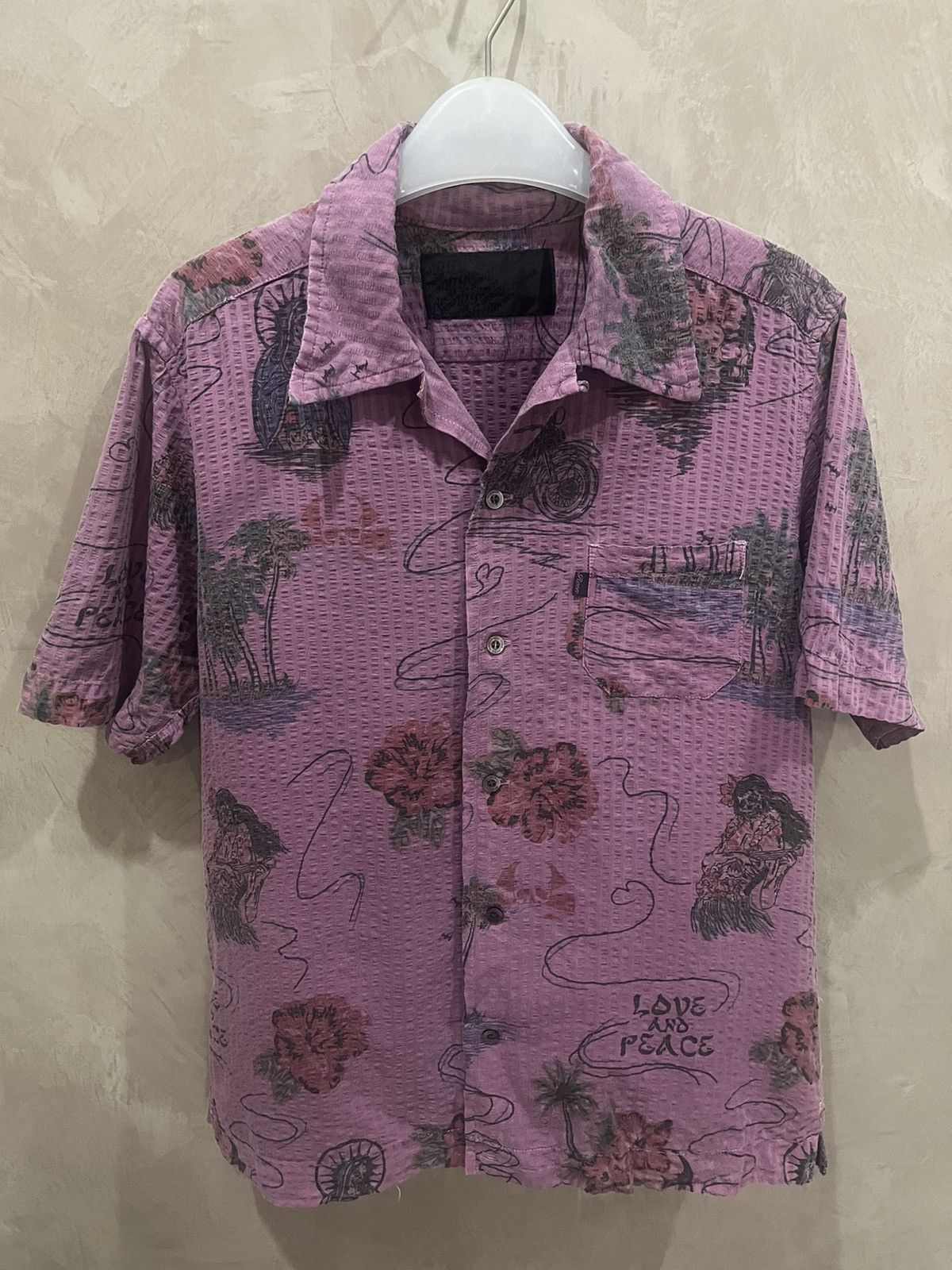 Vintage Roen Mastermind Japan Love and Peace full Pic shirt
