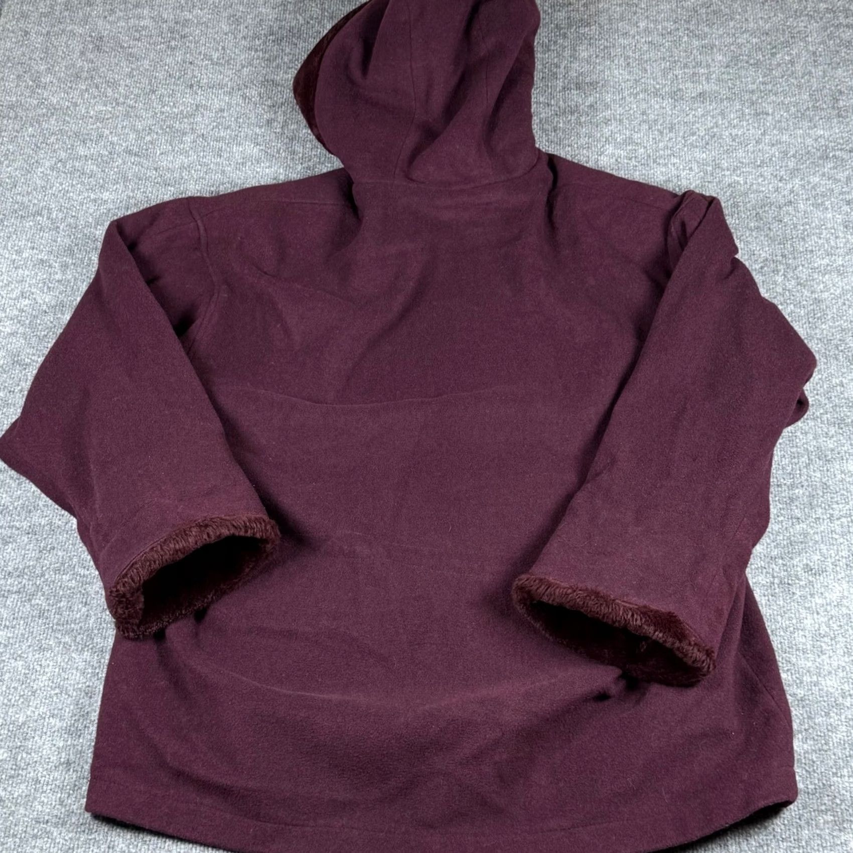 Vintage VINTAGE Herman Kay Coat Wool Blend Hooded Faux Fur Trim Button Zipper Toggle Purple 14 Women Outerwear Fall Winter Size XL / US 12-14 / IT 48-50 - 3 Thumbnail