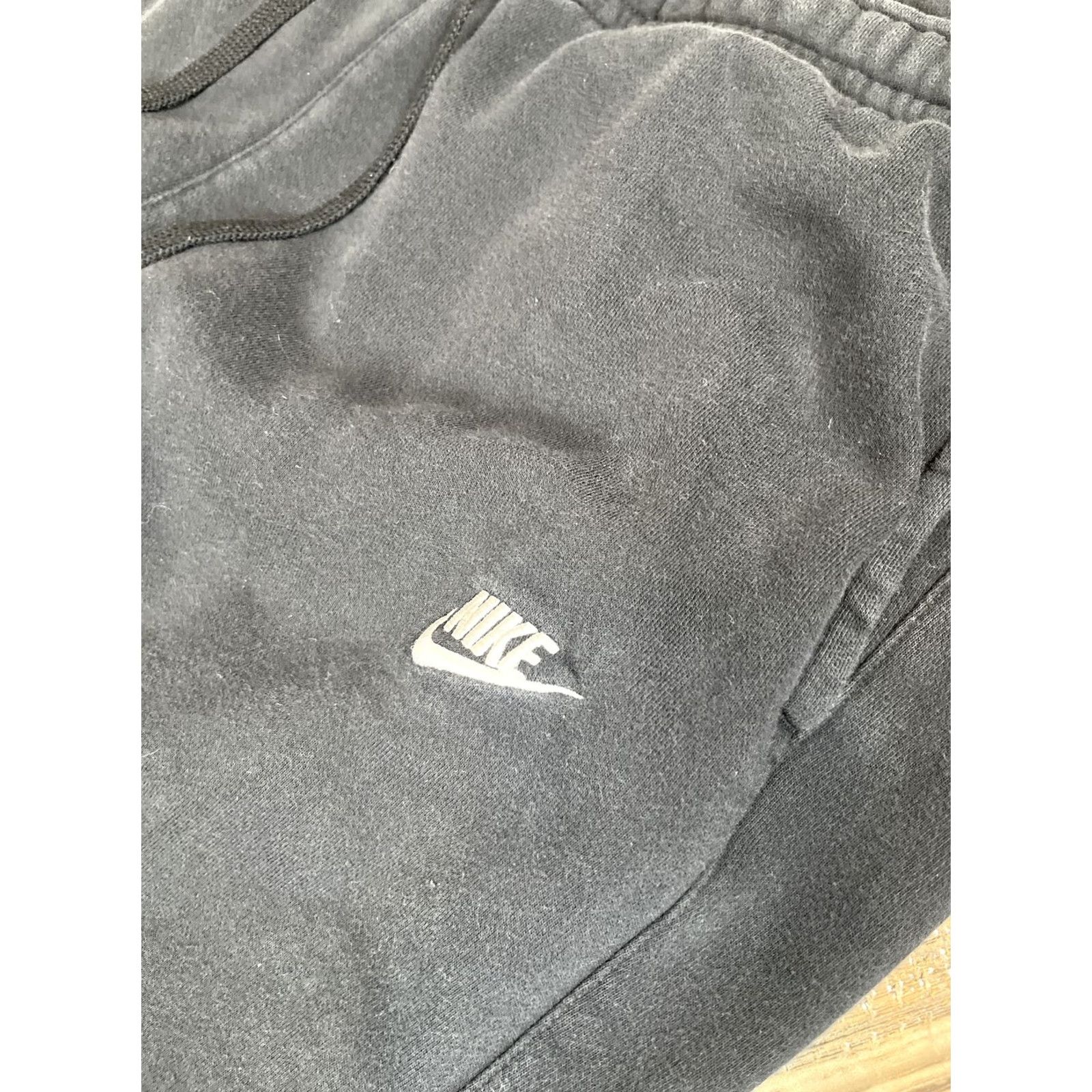 Nike Nike Fleece Jogger Mens Large Size L Drawstring Logo Black Cotton Polyester Pants Size US 33 - 4 Thumbnail