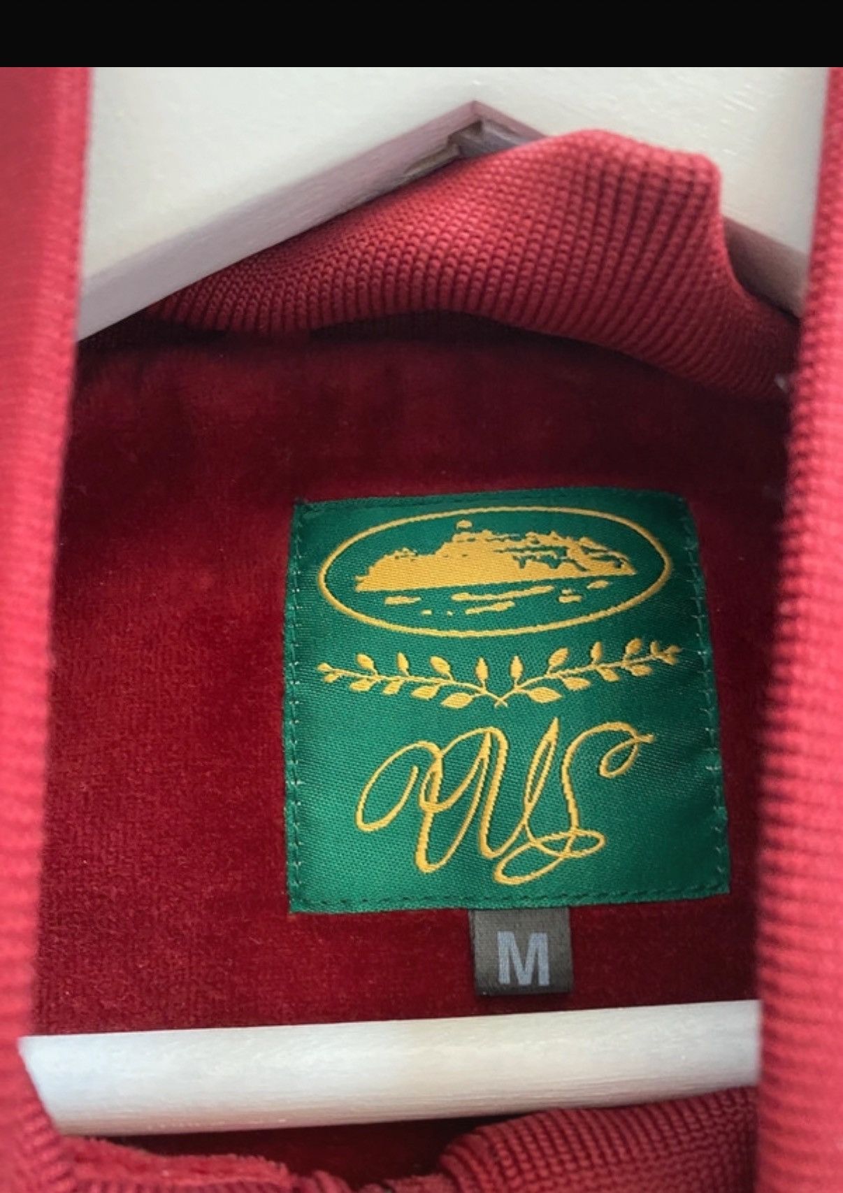 Corteiz Corteiz Red Velour Uptown Trackjacket | Grailed