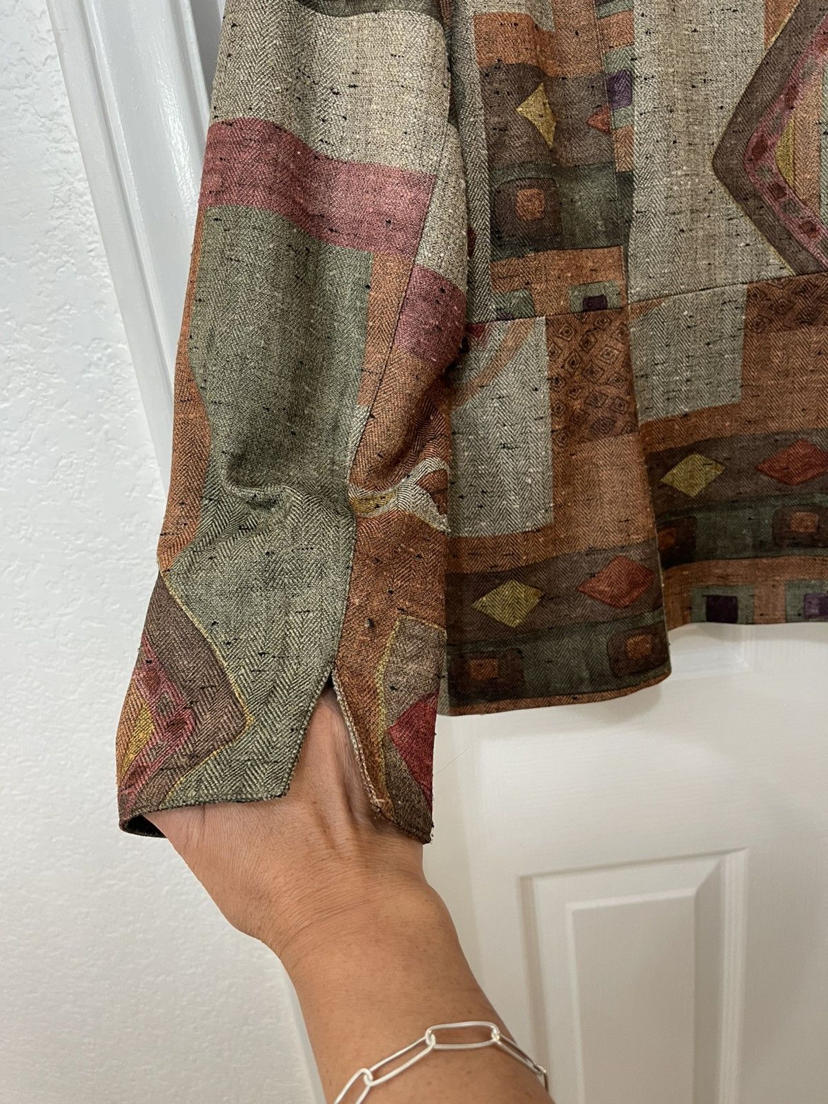 Vintage Coldwater Creek Blazer Artistic Patchwork Design Size XXL / US 16-18 / IT 52-54 - 6 Thumbnail
