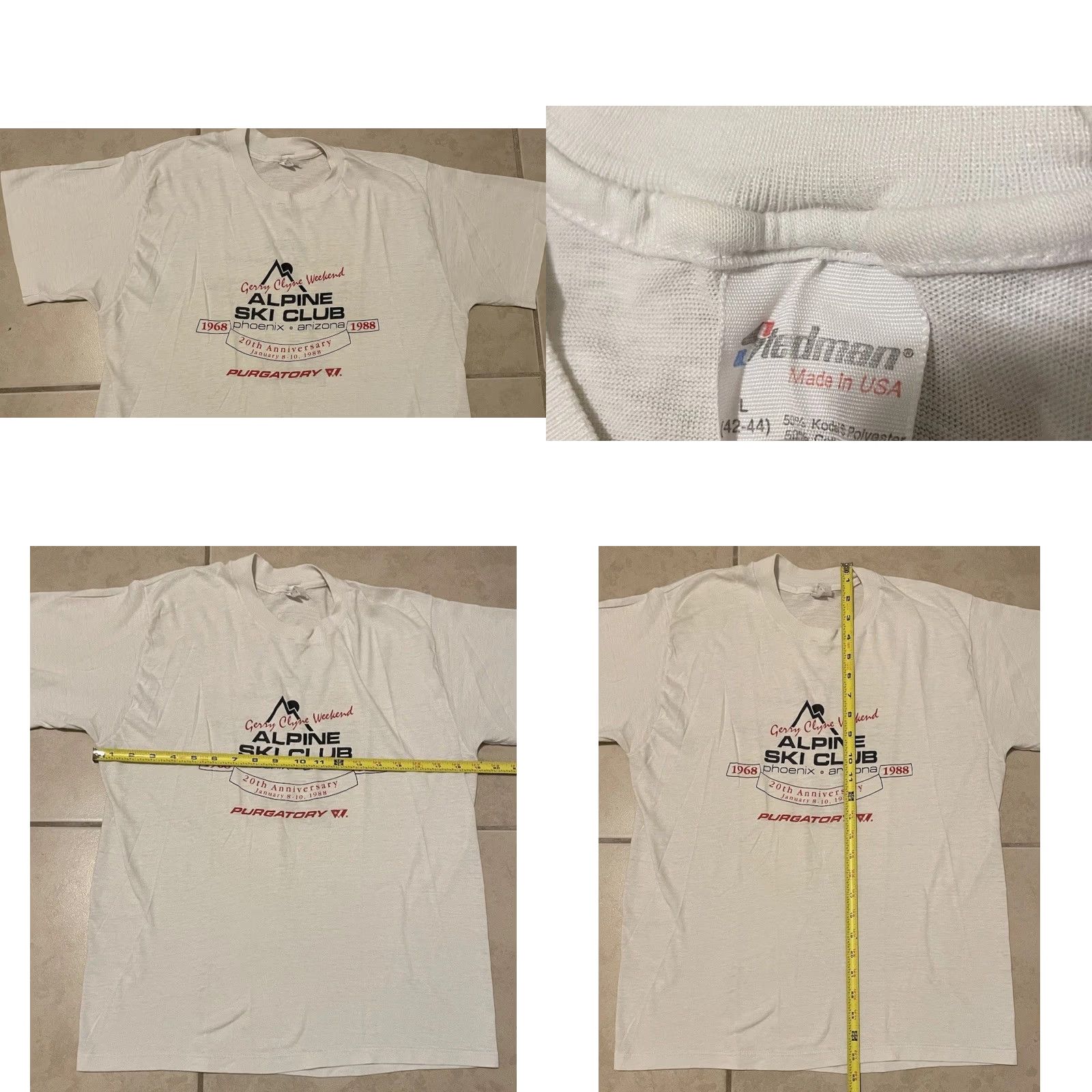 Vintage VINTAGE Phoenix Alpine Ski Club Faded Shirt S Arizona Snowboard Grunge 80s 90s White Single Stitch Mens T-Shirt Small Size US S / EU 44-46 / 1 - 8 Thumbnail