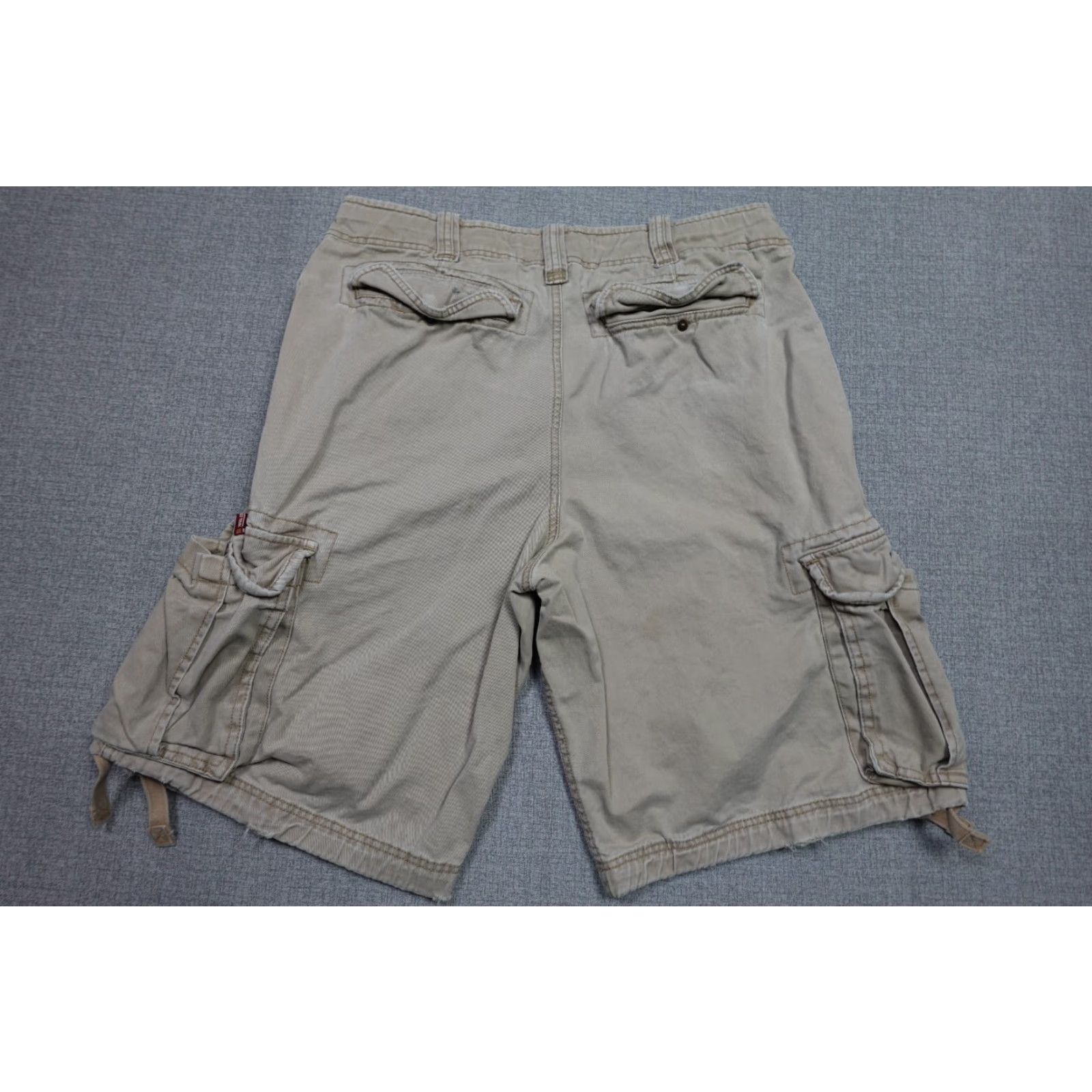 Aeropostale VINTAGE Aeropostale Shorts Mens 34 Beige Cargo 5-Pocket Regular Belt Loops Front Flat Front Cotton Beige Summer Mens Size US 34 / EU 50 - 2 Thumbnail