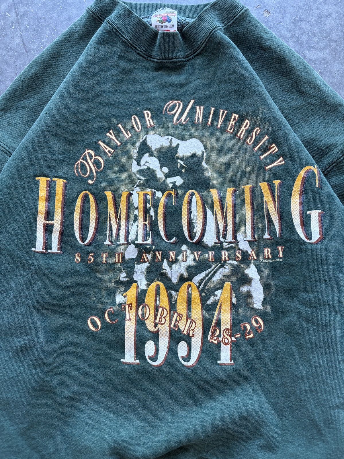 Vintage Vintage 90s Baylor University Homecoming Sweatshirt Size US L / EU 52-54 / 3 - 2 Thumbnail