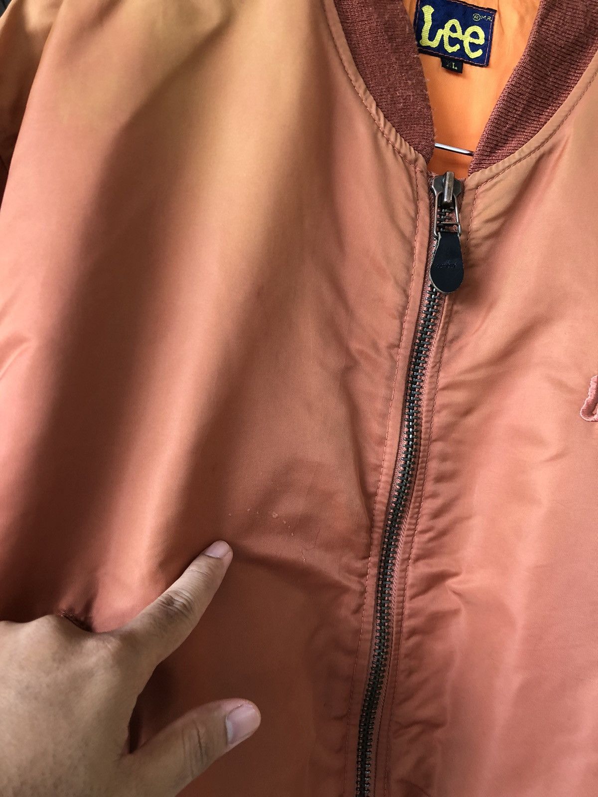 Lee Rare❗️Vintage 90s Lee Faded Colour Military Bomber Jacket Size US XL / EU 56 / 4 - 10 Thumbnail
