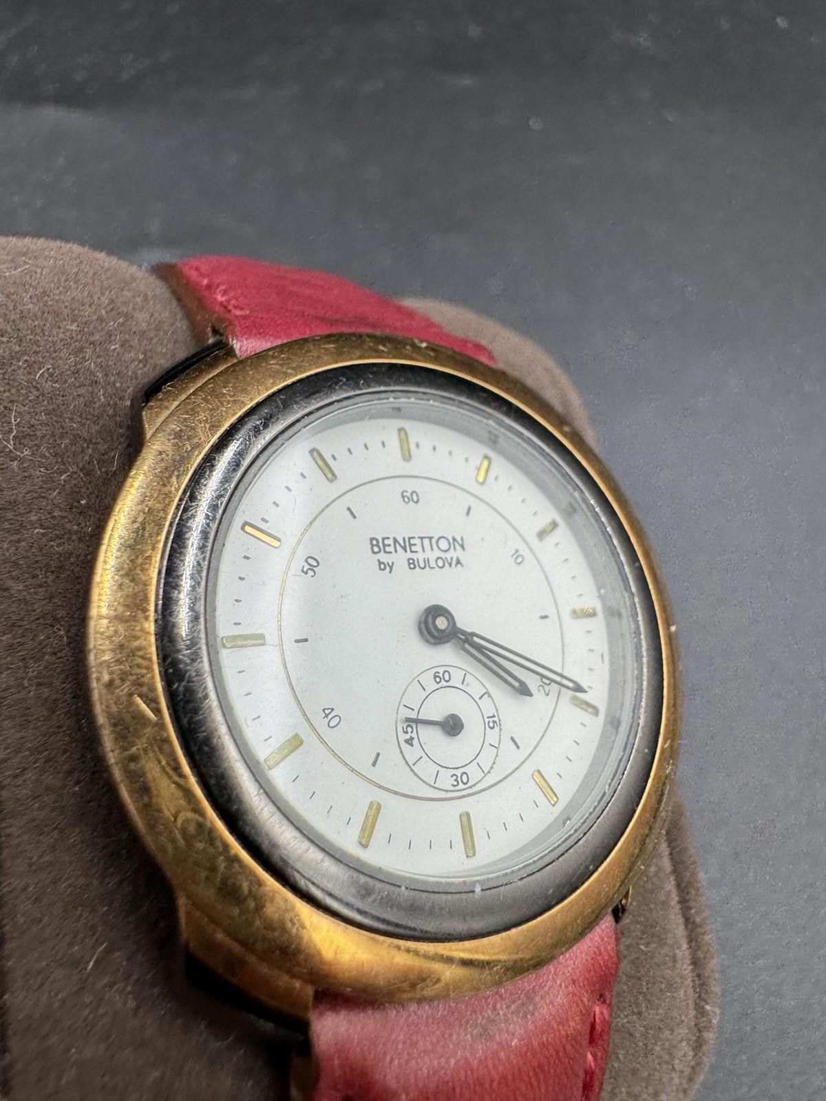 Bulova Vintage Benetton by Bulova Tachymeter Watch Red Velvet Strap Size ONE SIZE - 9 Thumbnail