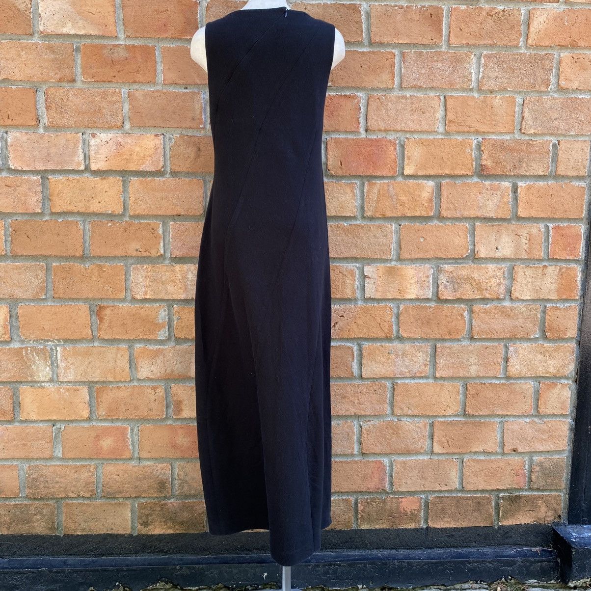 Y's IWISH Elegant Black Fur Maxi Dress Size S / US 4 / IT 40 - 14 Thumbnail