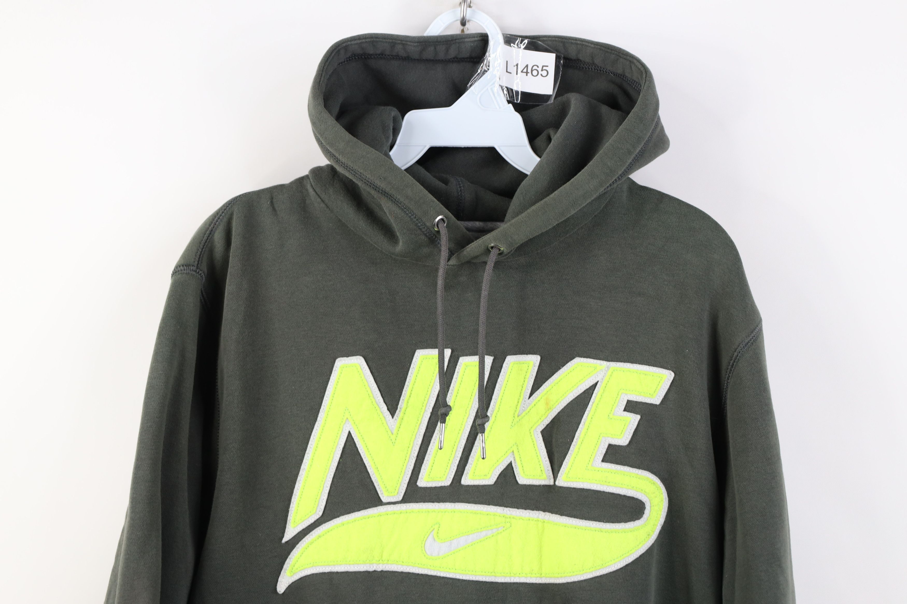 Nike Vintage Y2K Nike Scott Center Swoosh Felt Patch Hoodie Green Size US M / EU 48-50 / 2 - 2 Thumbnail