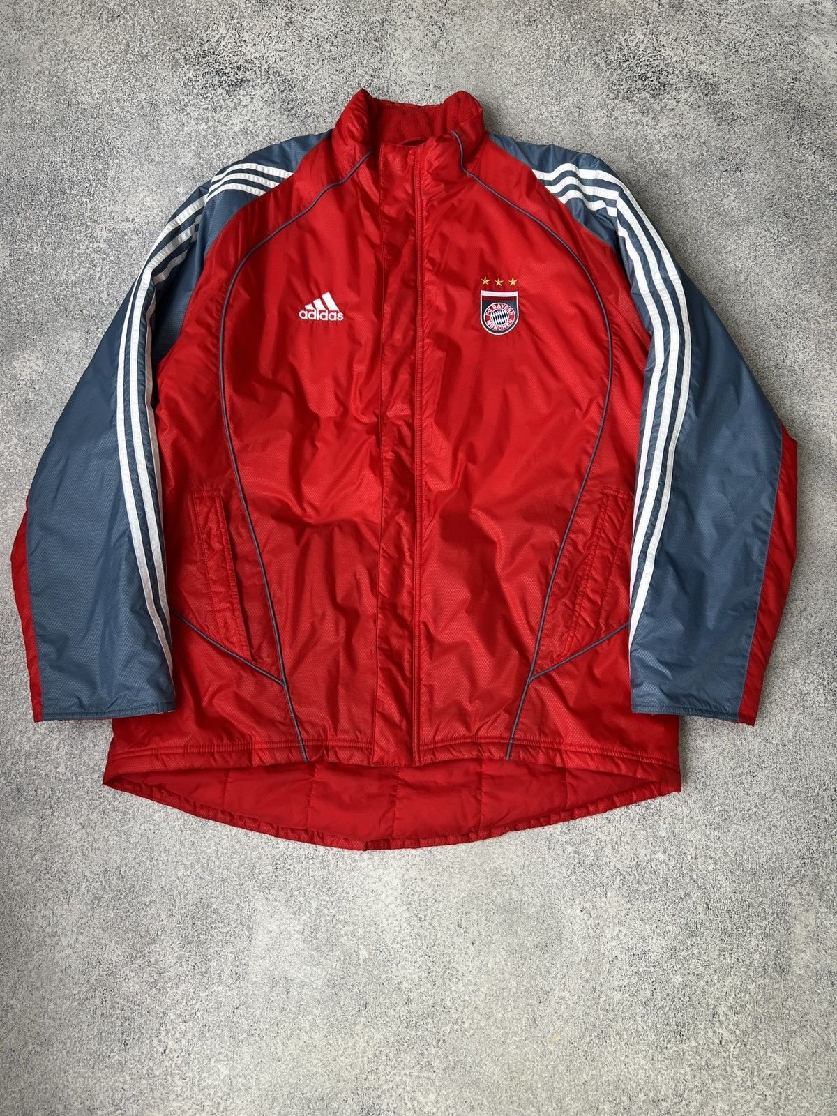 Adidas × Vintage Bayern Munchen Vintage Y2K Adidas Soccer Puffer Jacket Size US XL / EU 56 / 4 - 3 Thumbnail