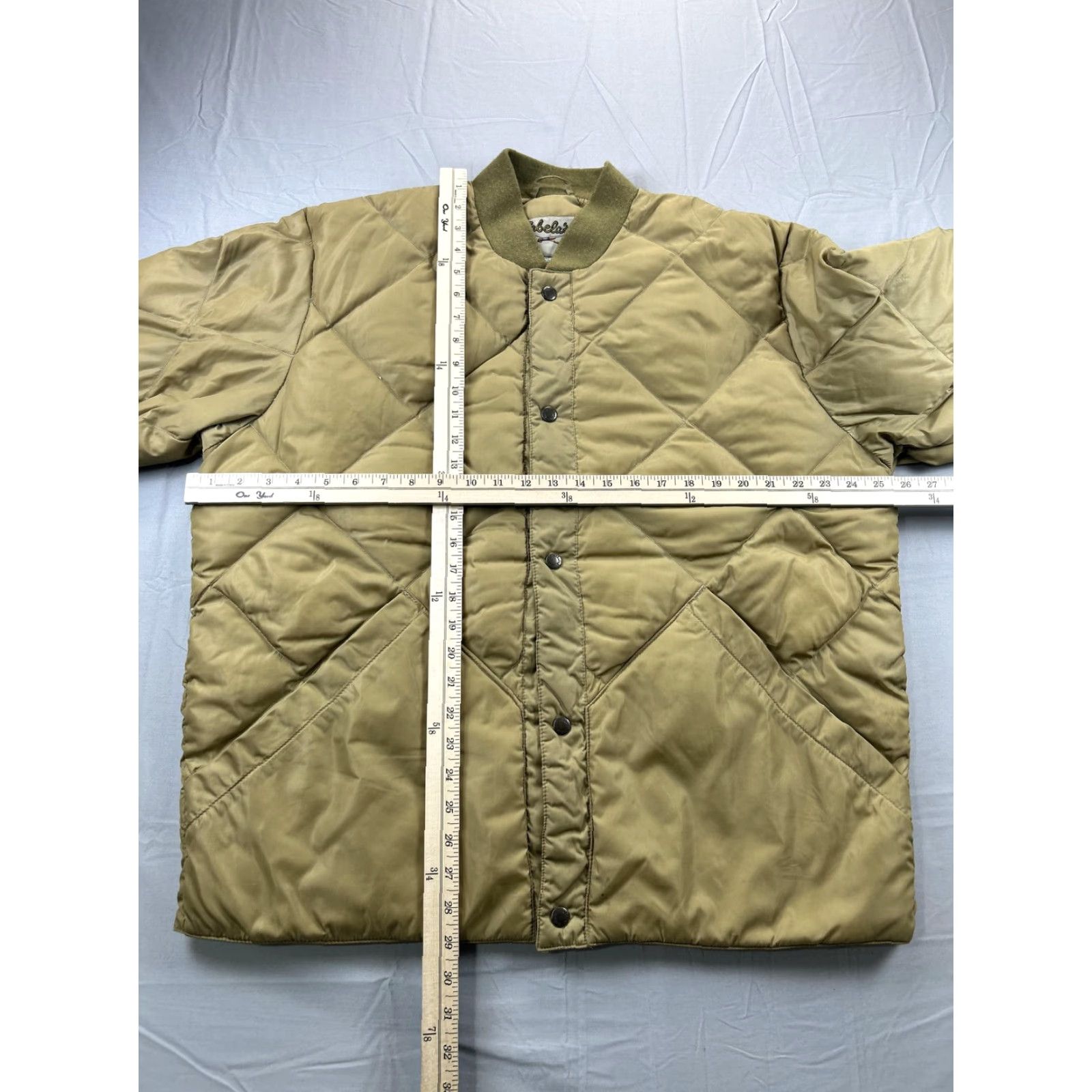 Vintage VINTAGE Cabela's Jacket Mens XL Beige Quilted Down Snap Bomber Insulated Hunting Jacket Size US XL / EU 56 / 4 - 4 Thumbnail