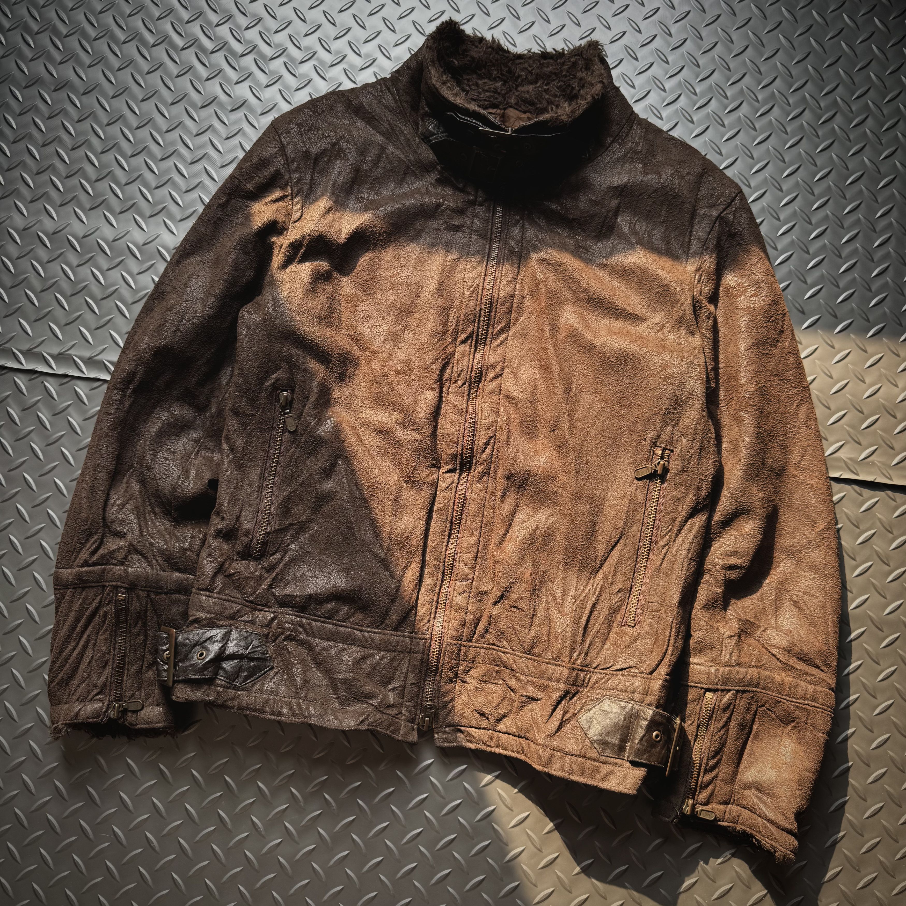 Tornado Mart Tornado Mart Distressed Leather Jacket Archive Y2K Grunge Size US M / EU 48-50 / 2 - 1 Thumbnail