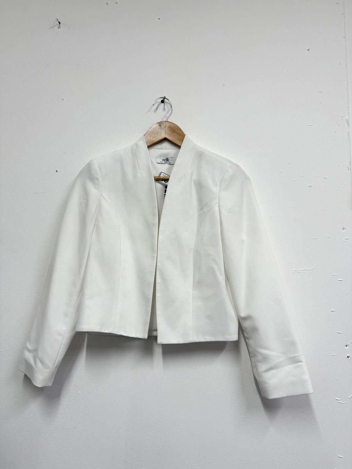 Walls Wallis White Women's Blazer UK 10 EUR 38 US 6 Size M / US 6-8 / IT 42-44 - 1 Thumbnail