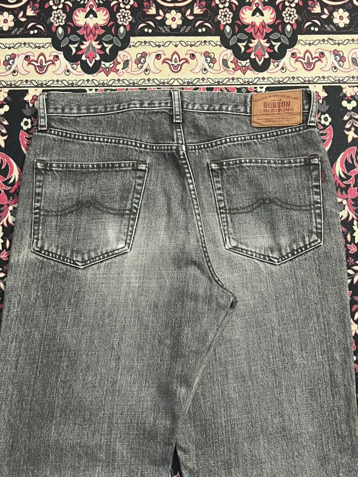 Other ⚡️Distressed⚡️Vintage Bobson Chessking Black Faded Washed Jean Size US 34 / EU 50 - 7 Thumbnail