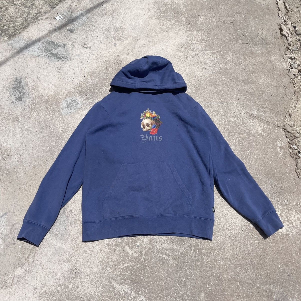Vans “VANS” FLORAL SKULL VELVET LETTERING HOODIE Size US M / EU 48-50 / 2 - 4 Thumbnail