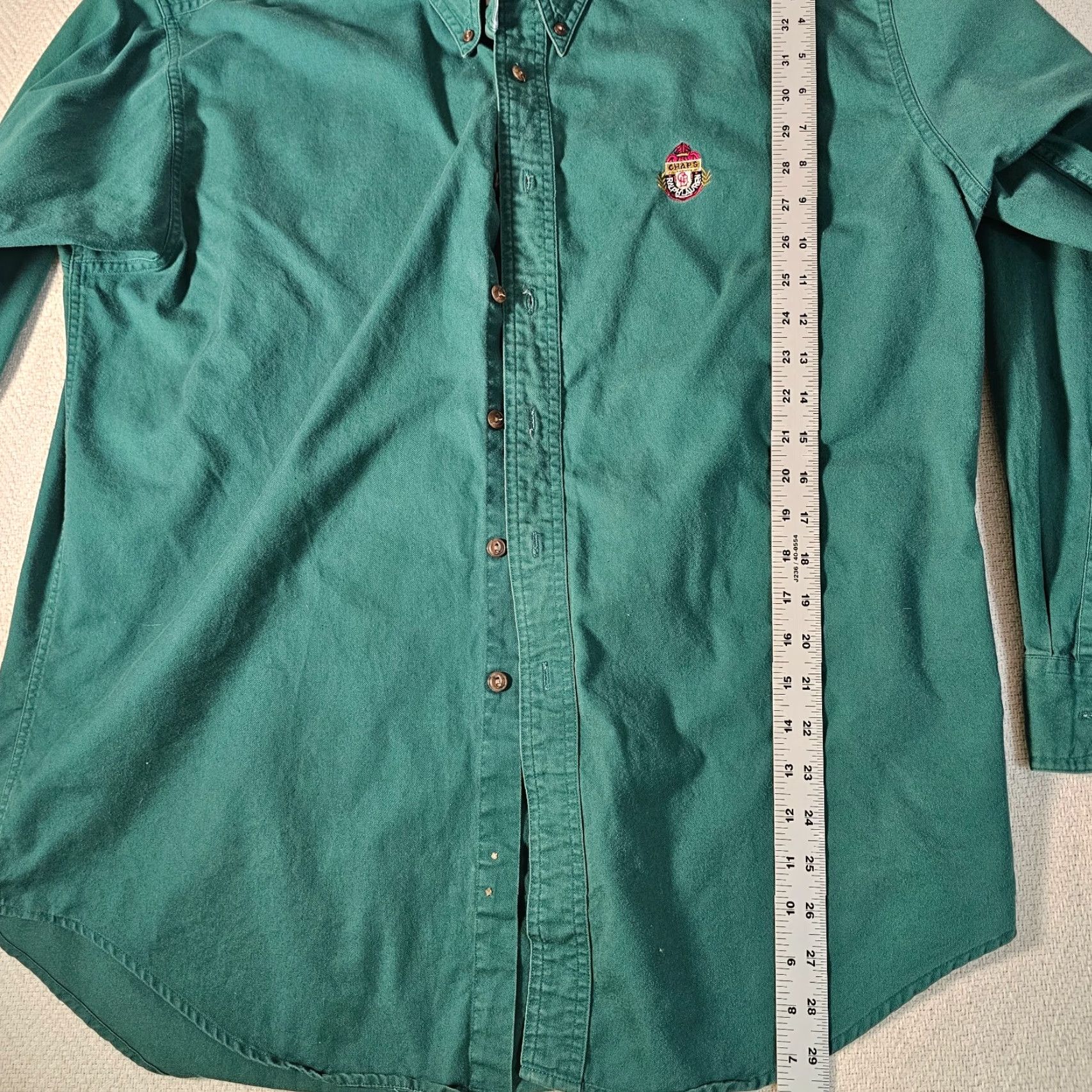 Chaps CHAPS Ralph Lauren Button Down Shirt Mens Size L Green Easy Care Chest Logo Shirt Size US L / EU 52-54 / 3 - 5 Thumbnail