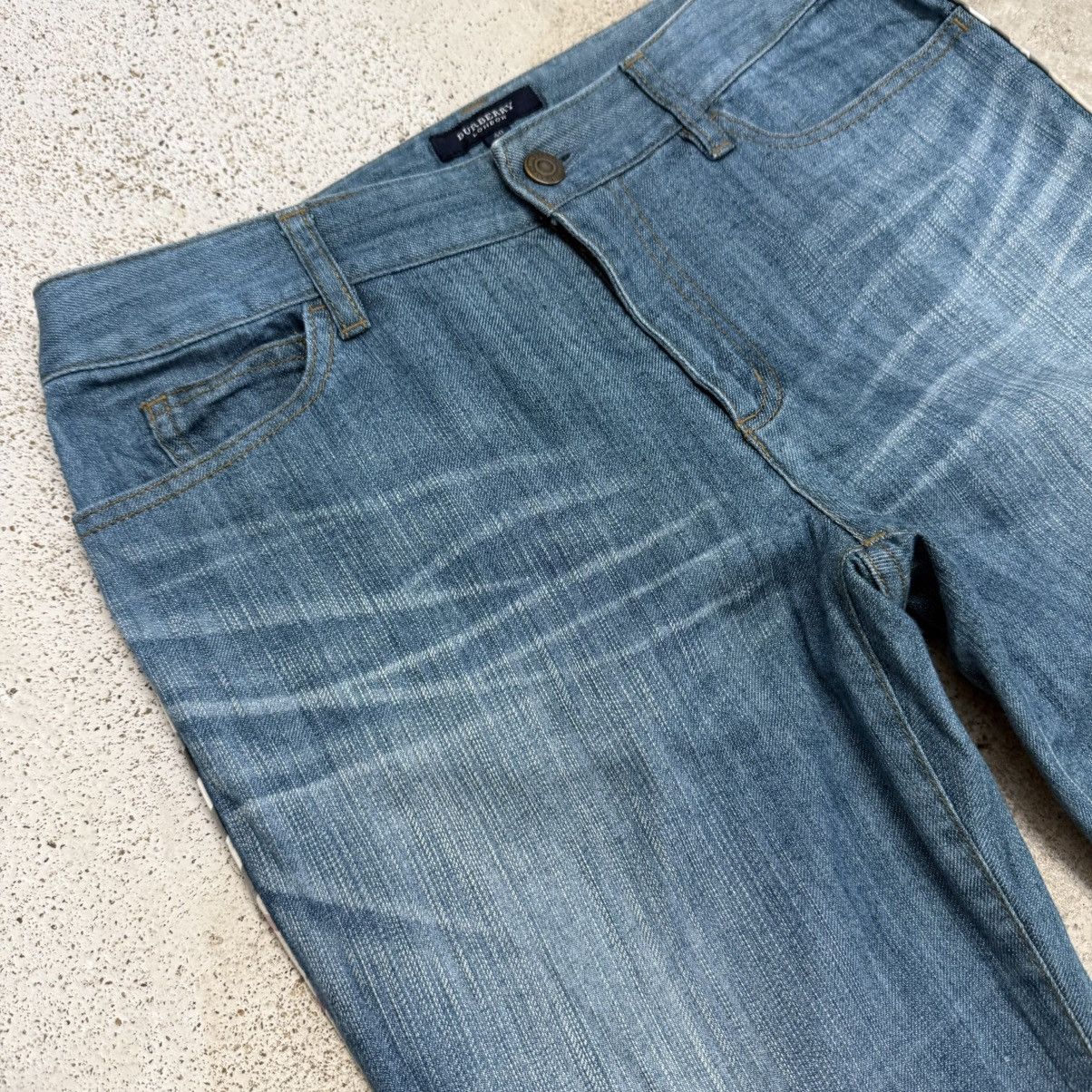 Burberry Flare Burberry Nova Check Line Whisker Denim Pants Size 27" / US 4 / IT 40 - 6 Thumbnail