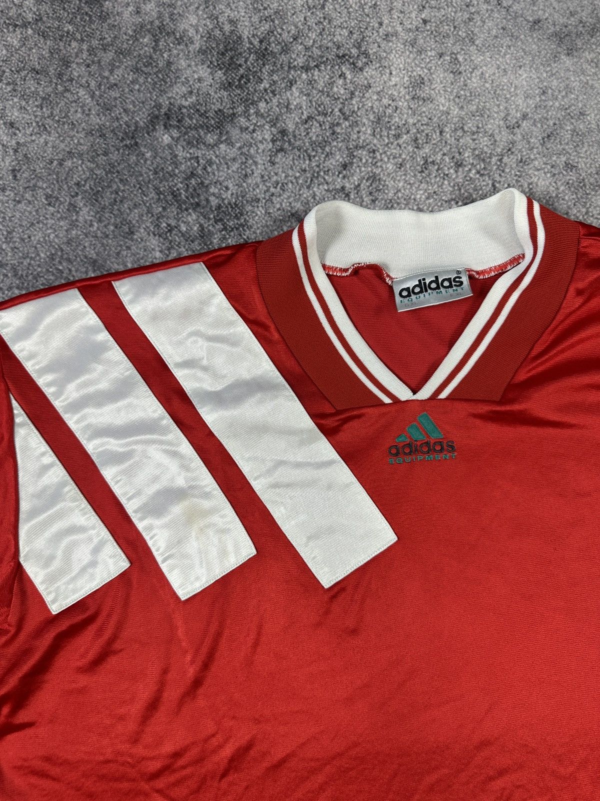 Adidas Vintage Adidas Equipment Logo Soccer Jersey Blokecore Rare Size US XL / EU 56 / 4 - 2 Thumbnail