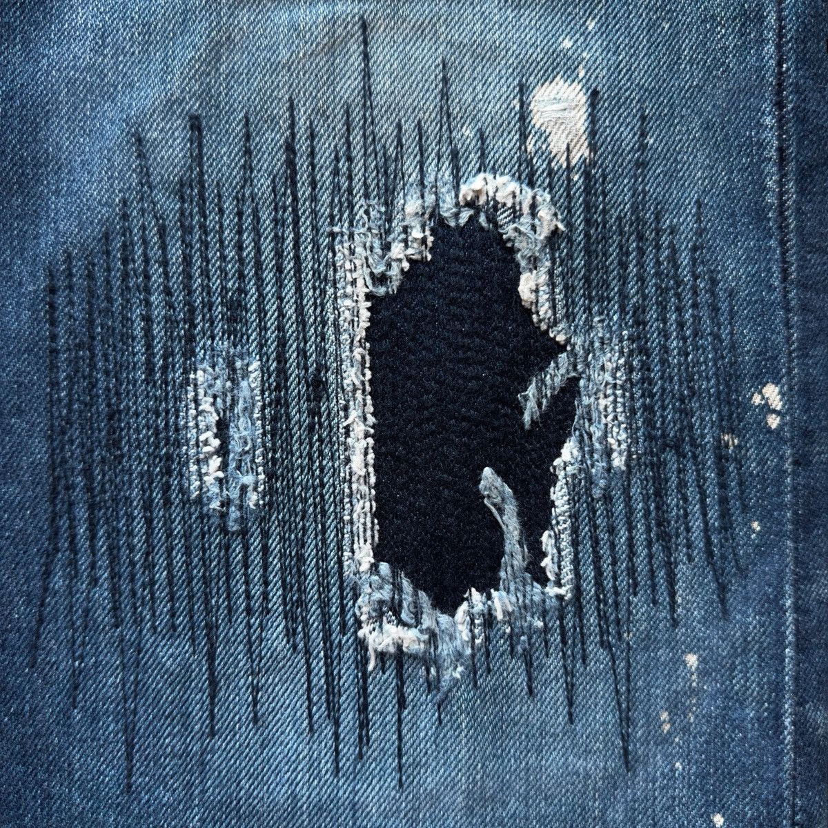 Number (N)ine AW01 “Standards” Grunge Denim Size US 34 / EU 50 - 4 Thumbnail