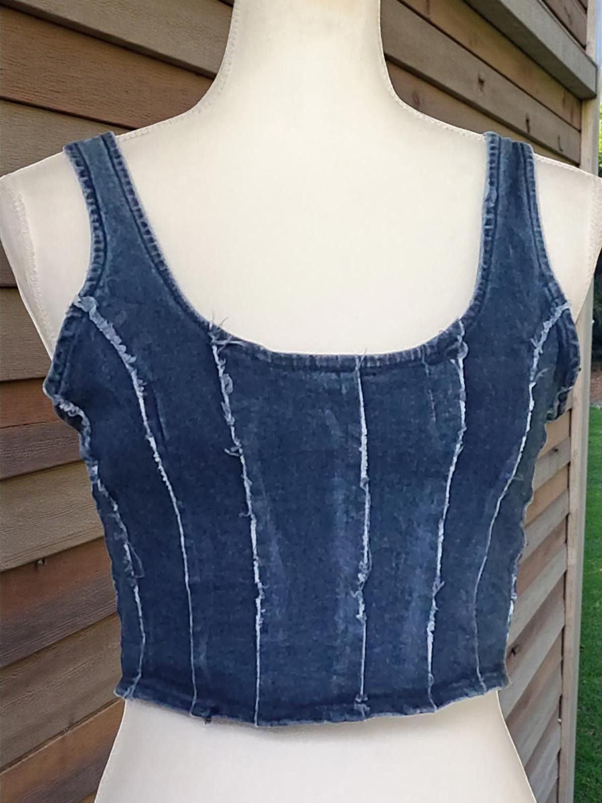 Other Thrill Jeans Large Size Denim Halter Top Size L / US 10 / IT 46 - 3 Thumbnail