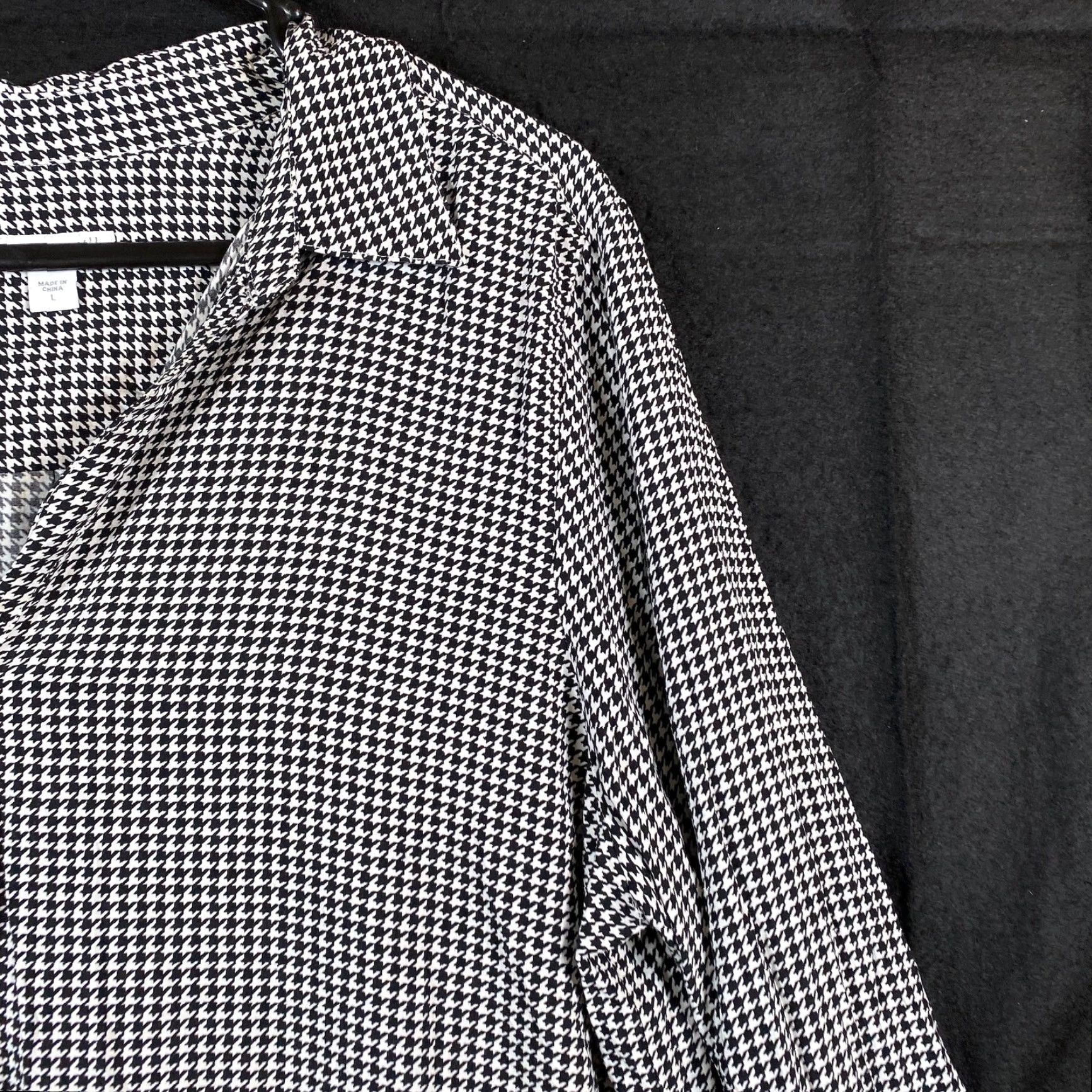 J. Jill J.Jill Blouse Black White Houndstooth Collared Button Down Long Sleeve L Women’s Shirt Sleeve Classic/Fitted Casual Workwear Mens? Size L / US 10 / IT 46 - 5 Thumbnail