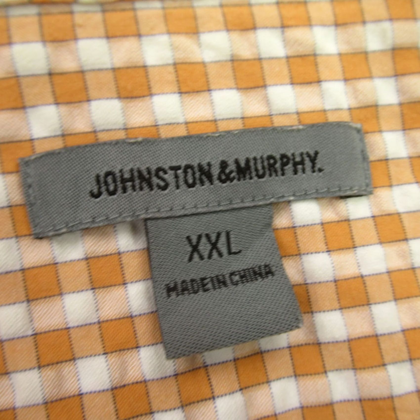 Johnston & Murphy Johnston & Murphy Men's Button-Up Shirt Short Sleeve Yellow Check 2XL Regular Collar Cutaway Size US XXL / EU 58 / 5 - 3 Thumbnail