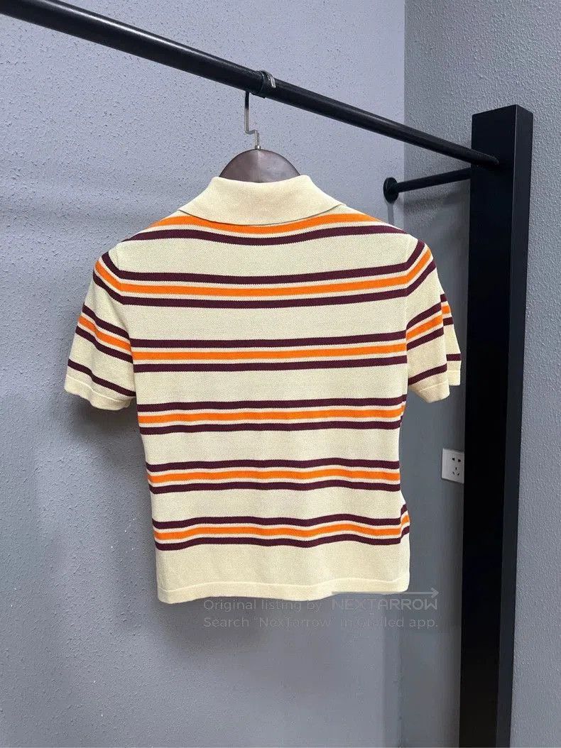 Miu Miu Miu Miu Striped Short Sleeve Polo. Size US M / EU 48-50 / 2 - 2 Thumbnail