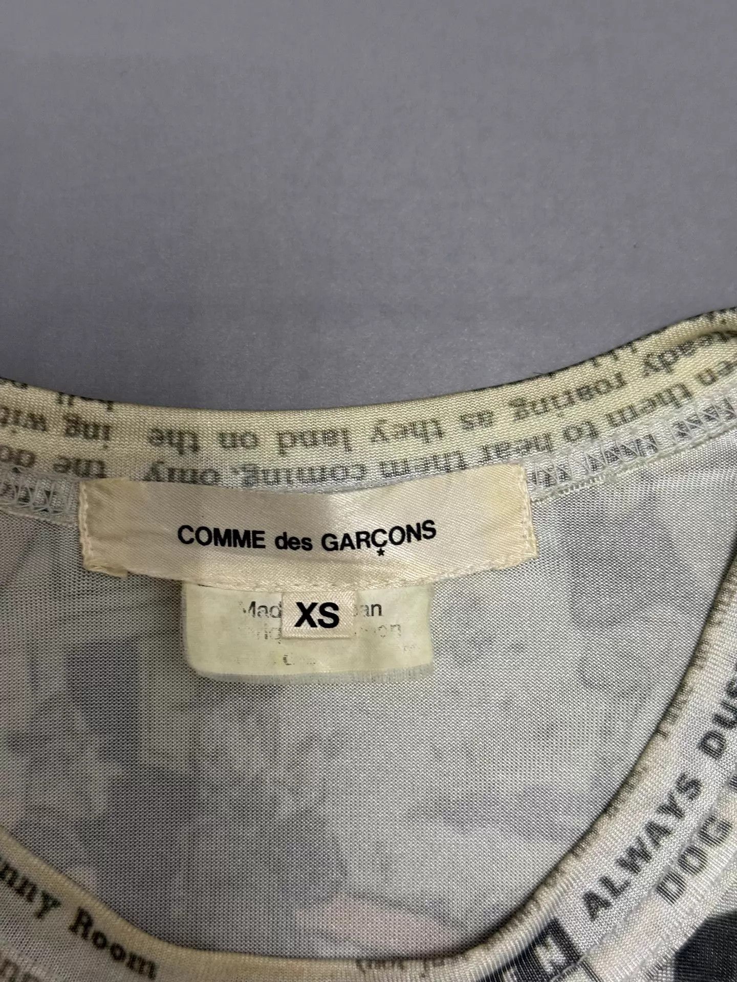 Comme des Garcons CDG 19ss vintage newspaper satin long sleeve pants set XS Size XS / US 0-2 / IT 36-38 - 4 Thumbnail