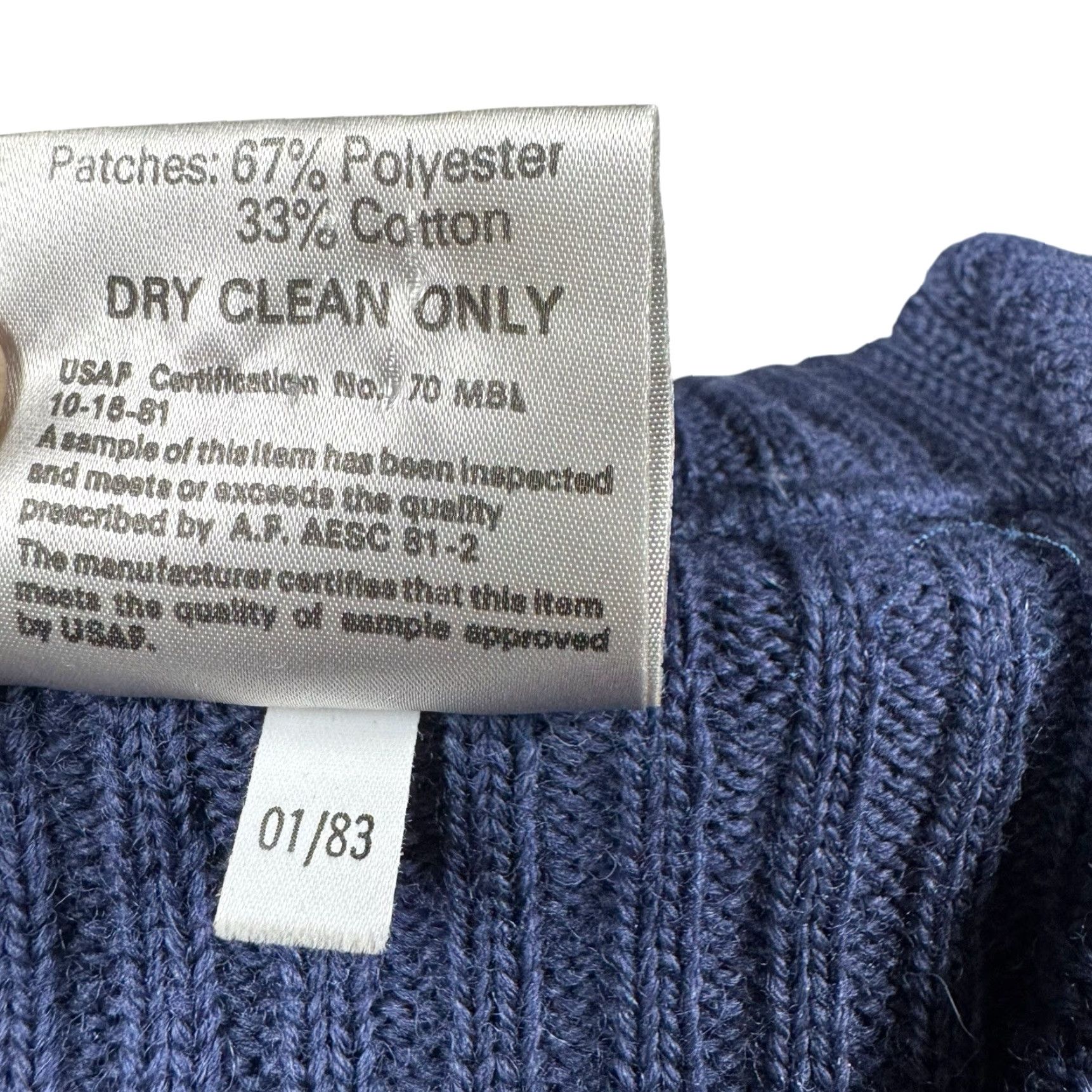 Vintage VINTAGE Brigade Quartermasters Sweater Mens L Pullover Wool Navy Blue 1983 Woolly Pulley Size US L / EU 52-54 / 3 - 5 Thumbnail