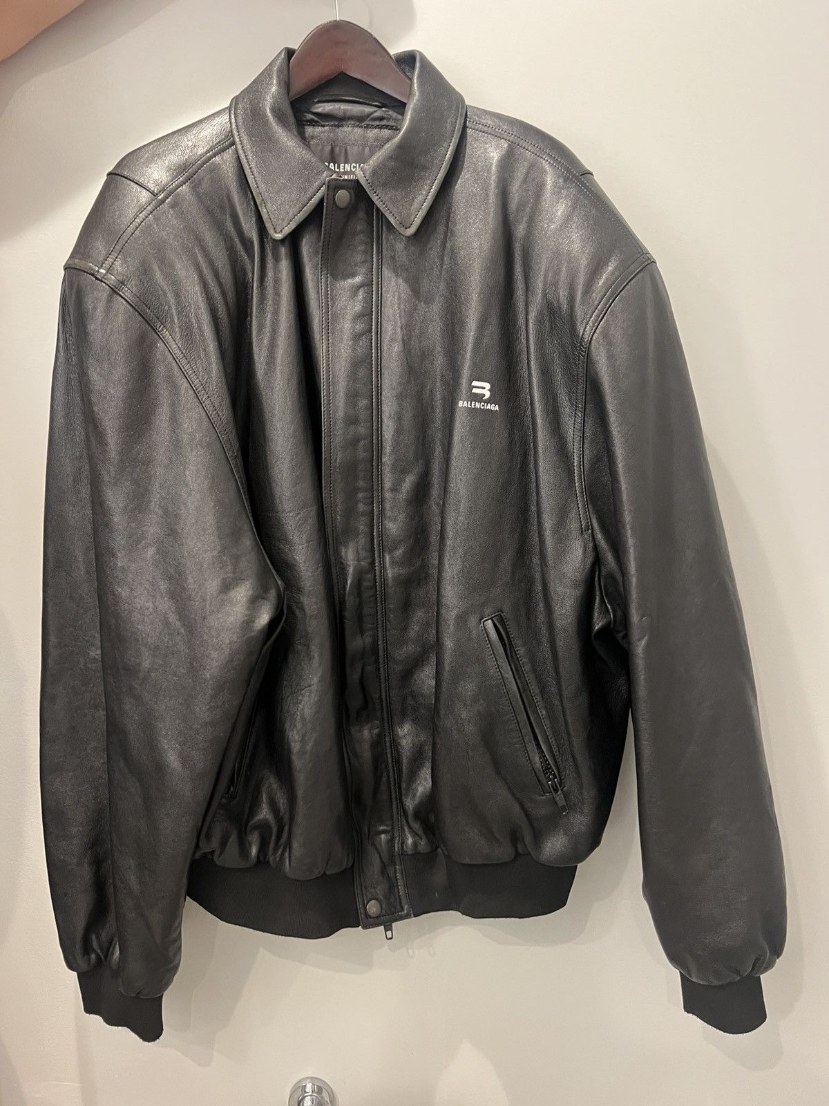 Balenciaga 🔥ORIGINAL VERSION🔥 Sport B Taxi Blouson Leather Jacket Size US M / EU 48-50 / 2 - 5 Thumbnail