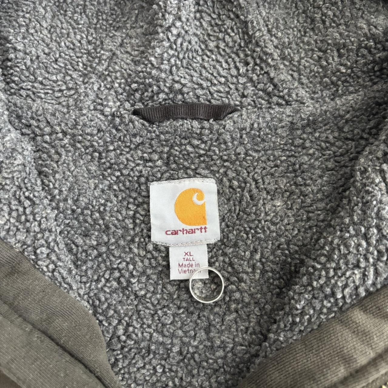 Carhartt Crazy Vintage 90s Dark Grey Carhartt Streetwear Heavyweight Zip Up Hoodie! Size XLT Size US XL / EU 56 / 4 - 8 Thumbnail