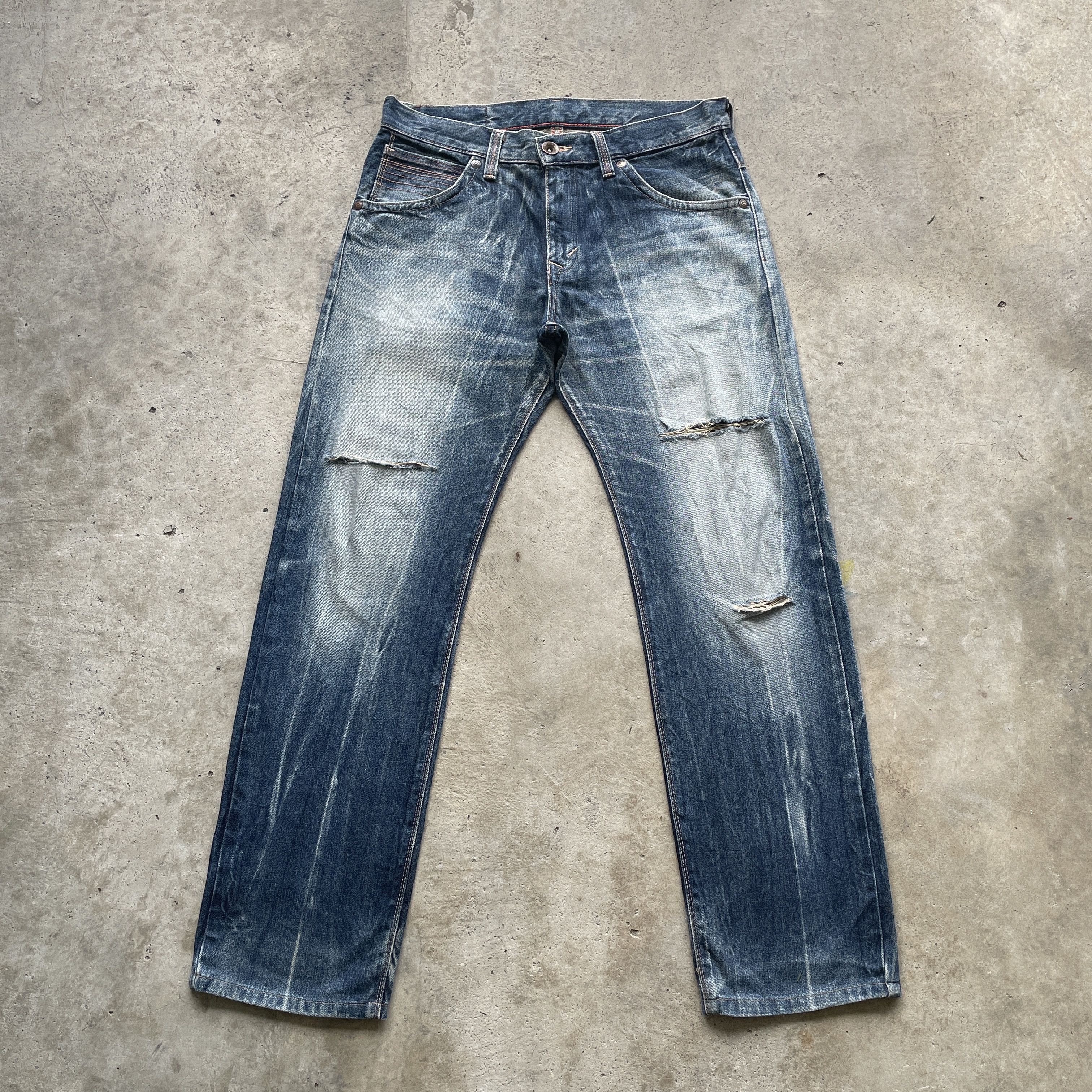Edwin VINTAGE EDWIN FADED JEANS DISTRESSED DENIM PANTS W34x31.5 Size US 34 / EU 50 - 3 Thumbnail