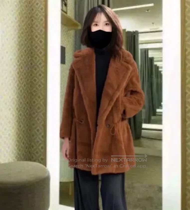 Max Mara Max Mara Dark Brown Teddy Alpaca Wool Collar Double Breast Size M / US 6-8 / IT 42-44 - 8 Thumbnail