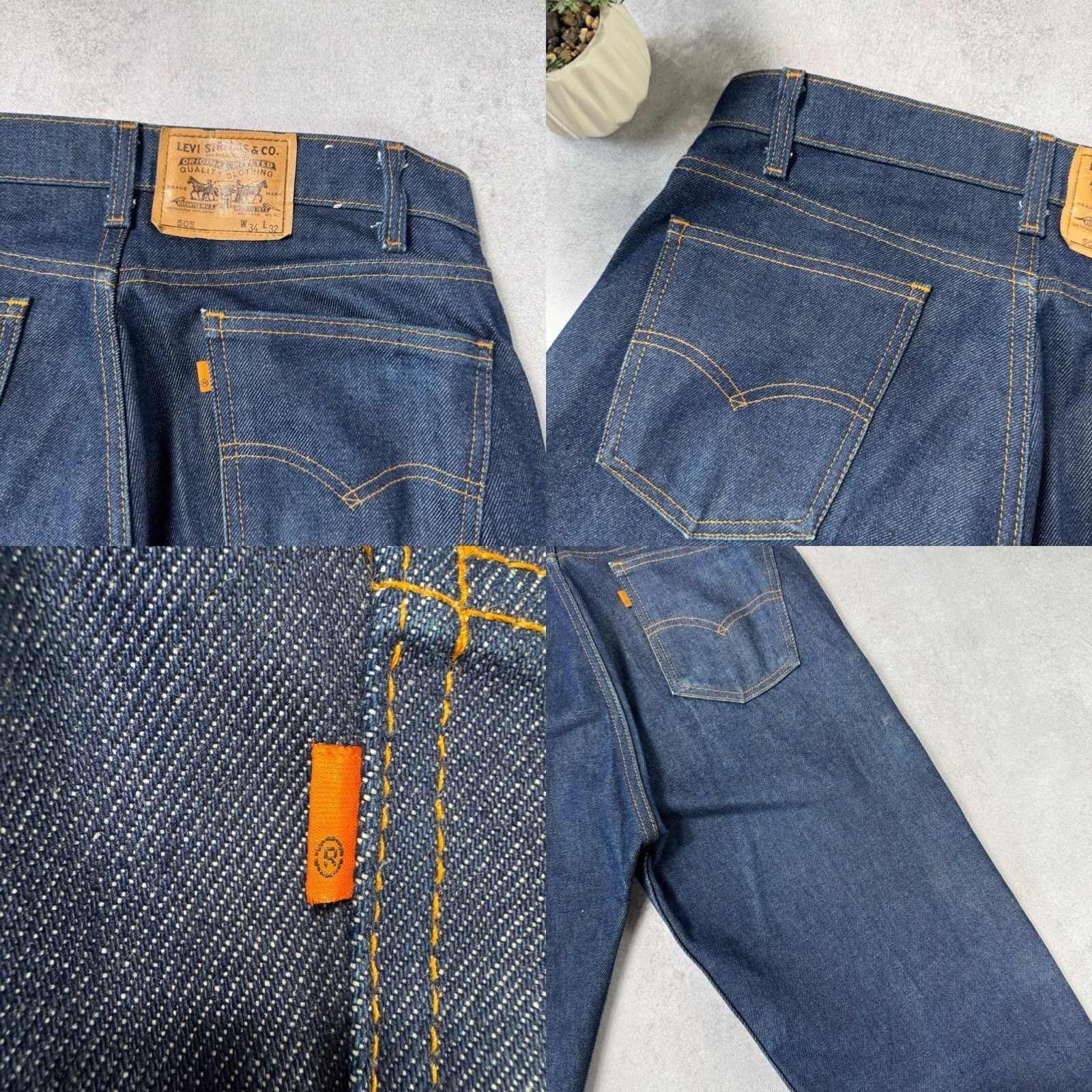Levi's Vintage 80s Levis 505 Blue Denim Pants Size 34/32 Orange Tag Size US 34 / EU 50 - 22 Thumbnail
