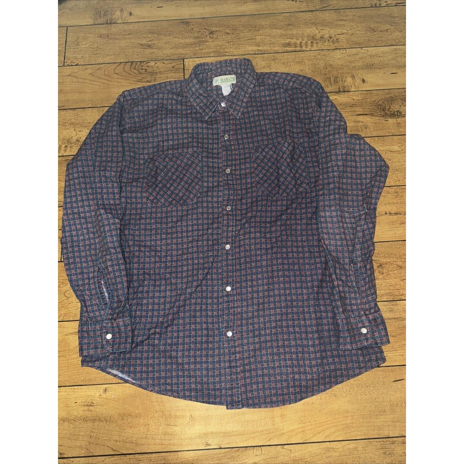 Haband Haband Men’s Flannel Shirt Plaid 2XL 23x29 Pearl Snaps Size US XXL / EU 58 / 5 - 1 Thumbnail