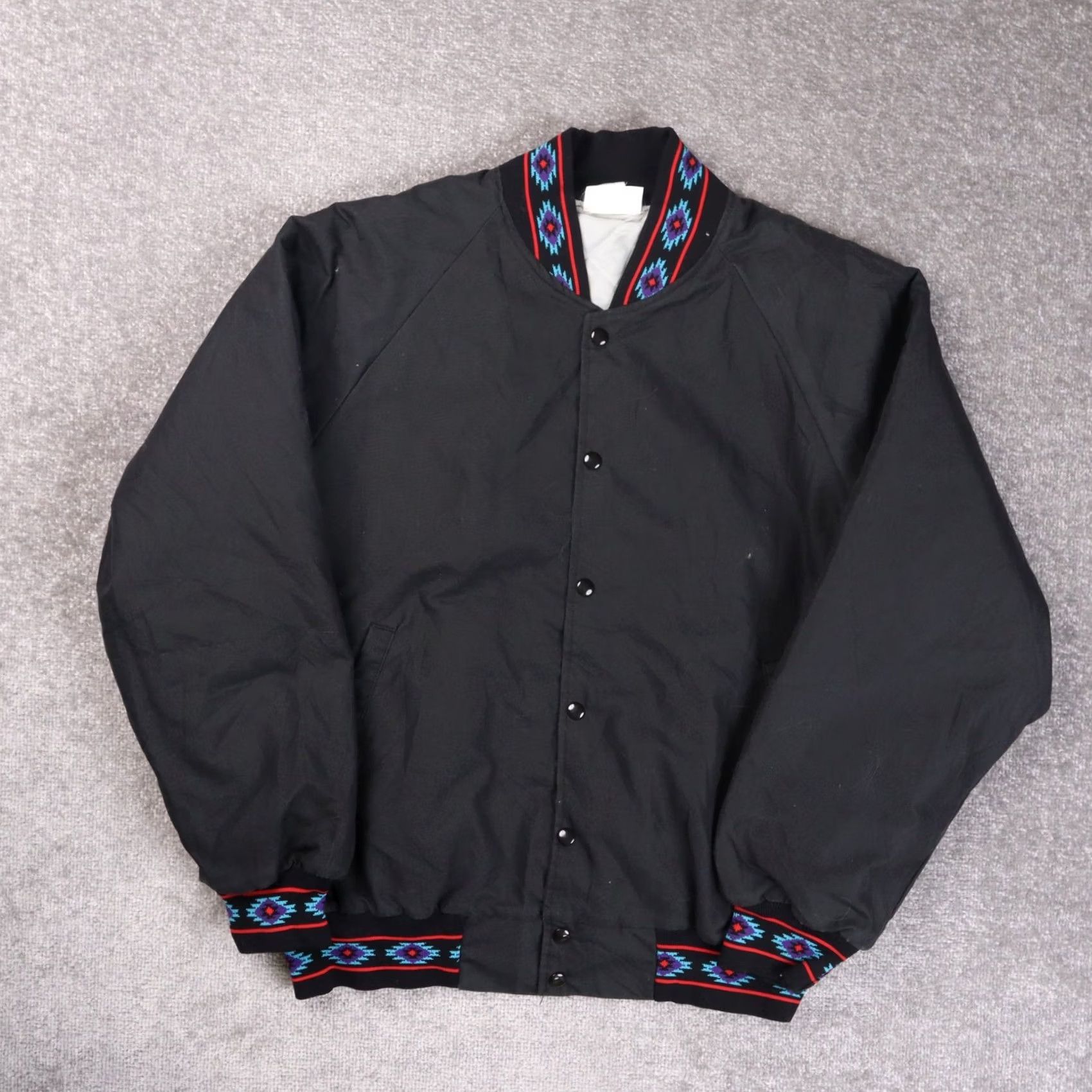 Vintage VINTAGE Black Satin/Smooth Button Jacket 2XL Mens Size US XXL / EU 58 / 5 - 2 Thumbnail