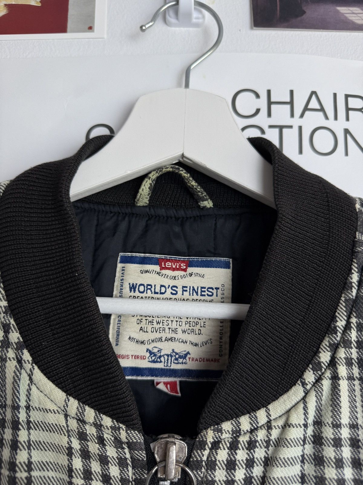 Levi's × Levi's Vintage Clothing × Vintage Vintage y2k Levi’s checked bomber jacket XL skate streetwear Size US XL / EU 56 / 4 - 4 Thumbnail