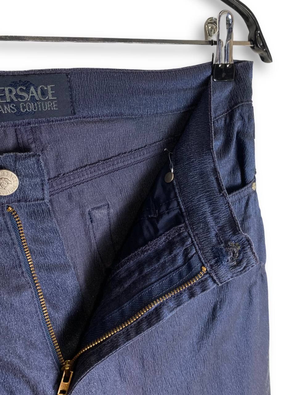 Versace Vintage VERSACE Navy Pants Y2k M518 Size 28" / US 6 / IT 42 - 12 Thumbnail