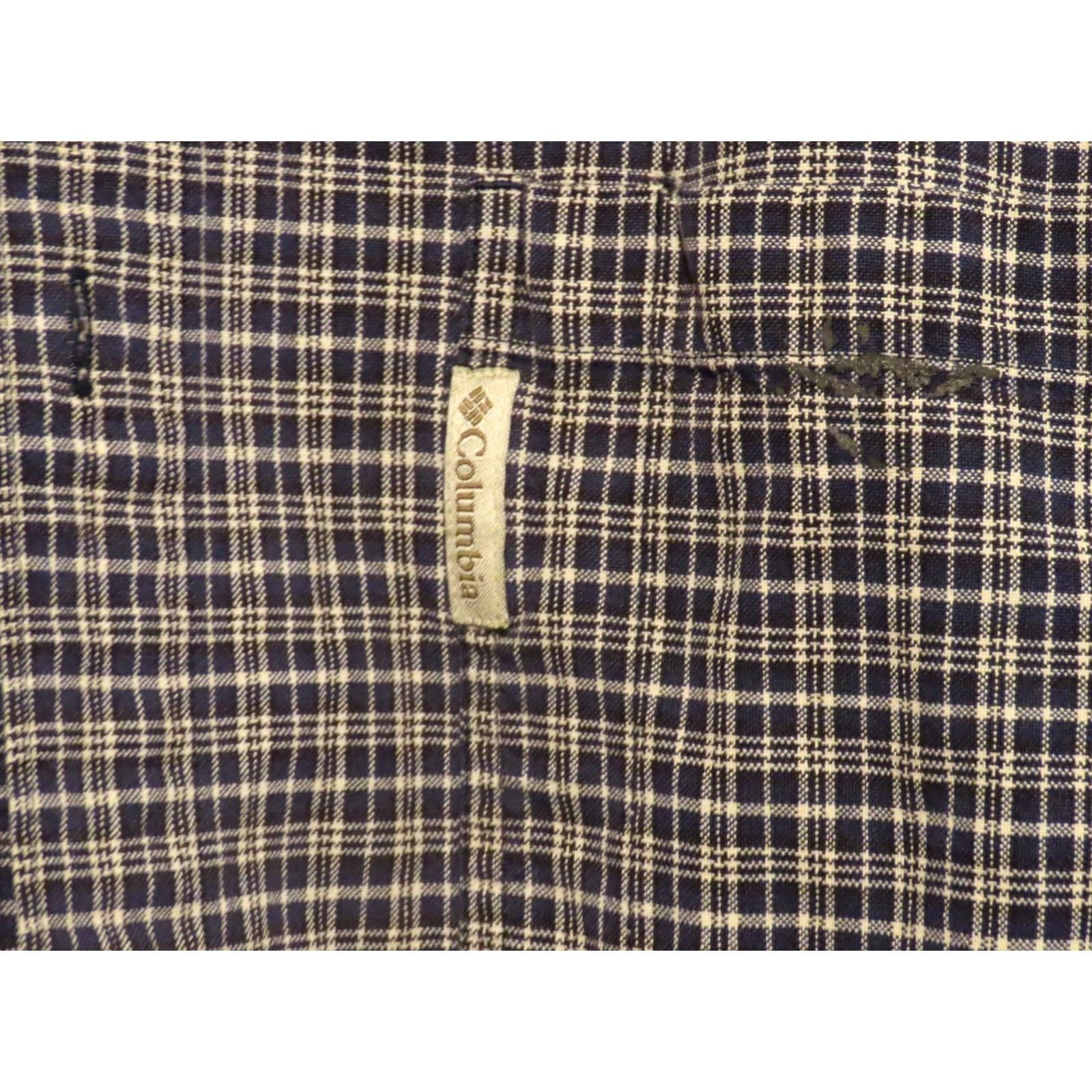 Vintage Columbia Button-Up Shirt Men's XL Plaid Knit Cotton Long Sleeve Blue Regular Size US XL / EU 56 / 4 - 3 Thumbnail