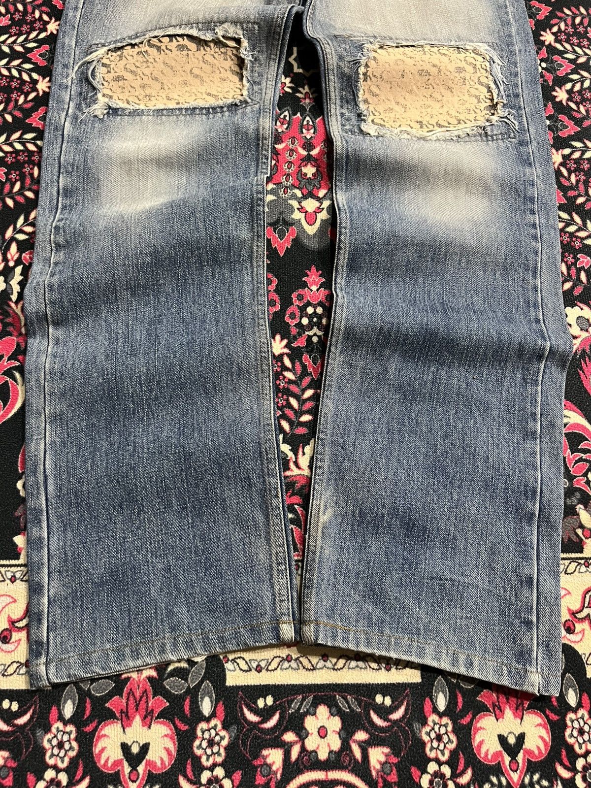 Japanese Brand Japanese Brand Skullshit Hardliner Knee Patch Blue Jeans Size US 29 - 10 Thumbnail