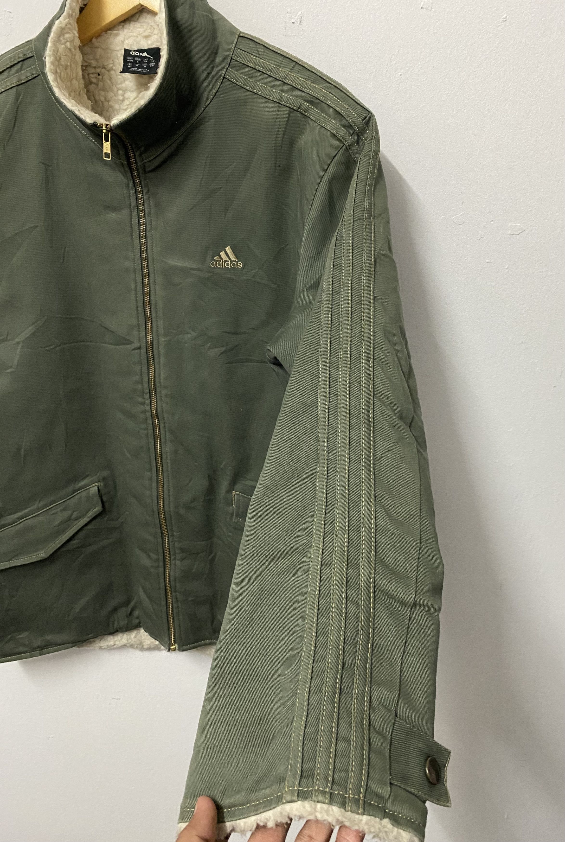 Adidas Vintage Y2K Adidas Workwear Sherpa Jacket Size US S / EU 44-46 / 1 - 6 Thumbnail